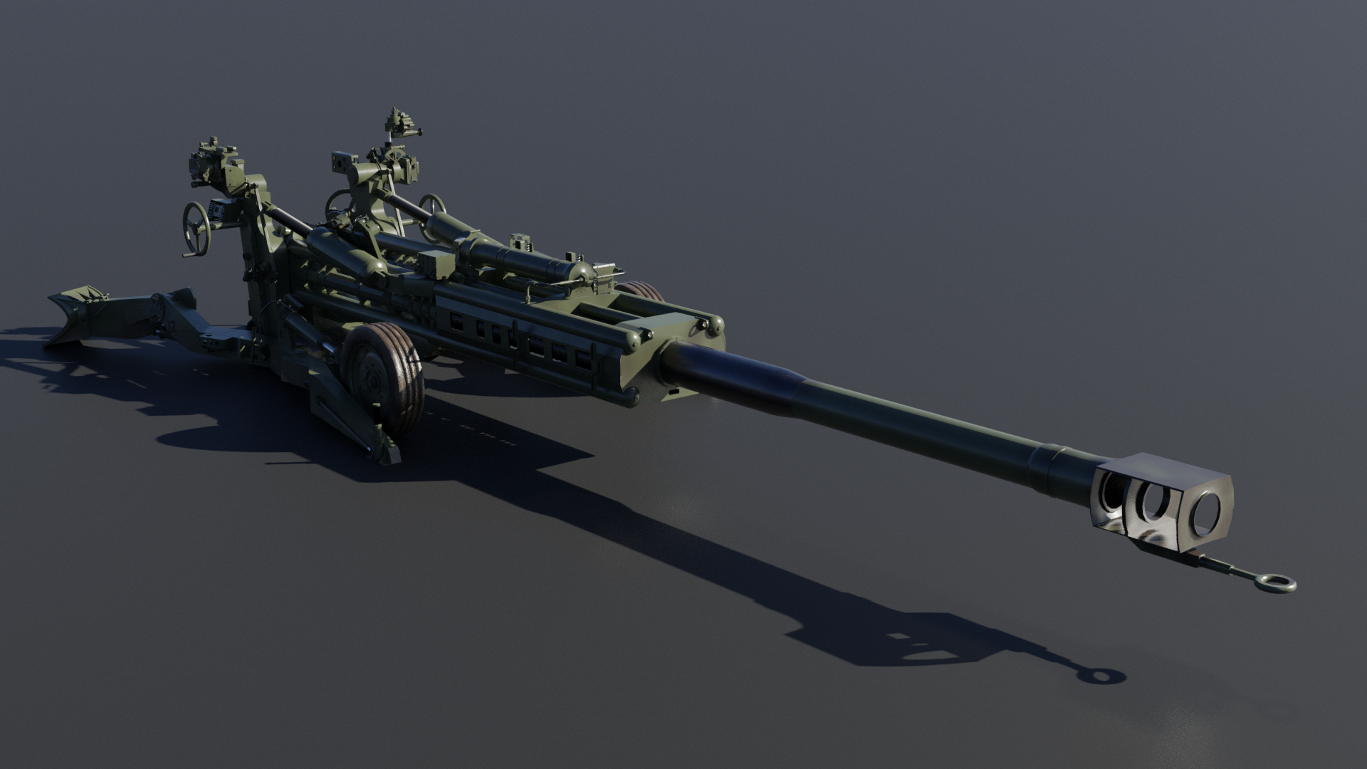 M-777 модель пушки — Изображение №6 — Иллюстрация, 3D на Dprofile