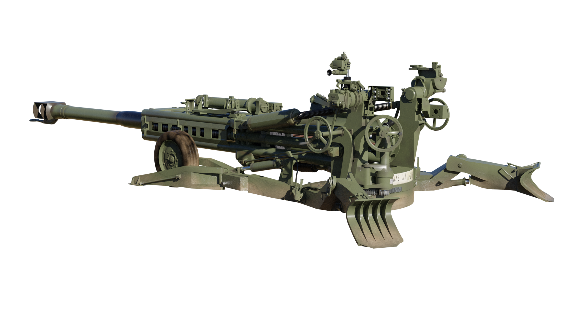 M-777 модель пушки — Изображение №5 — Иллюстрация, 3D на Dprofile