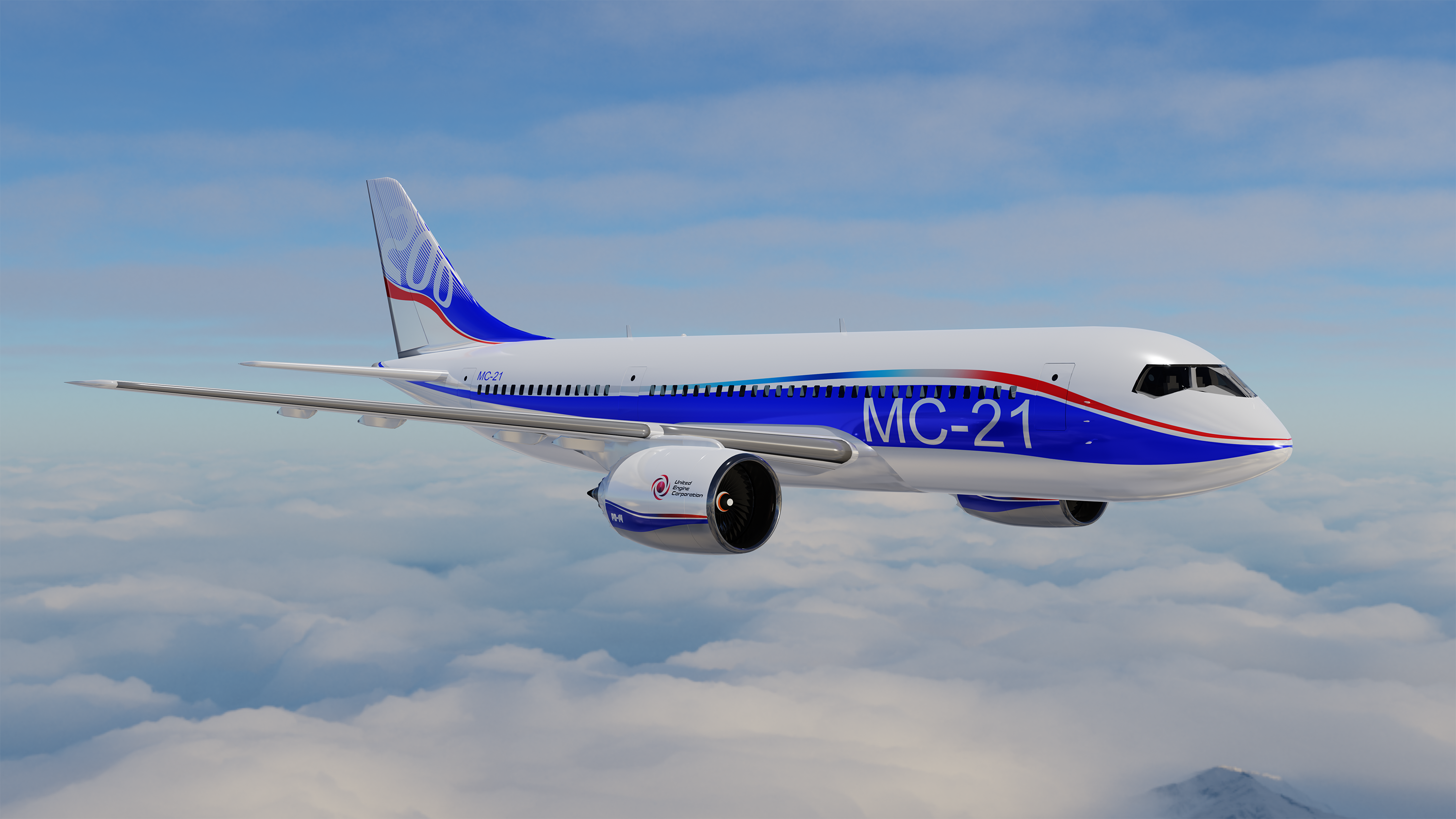 Модель самолета МС-21 — Изображение №4 — Иллюстрация, 3D на Dprofile