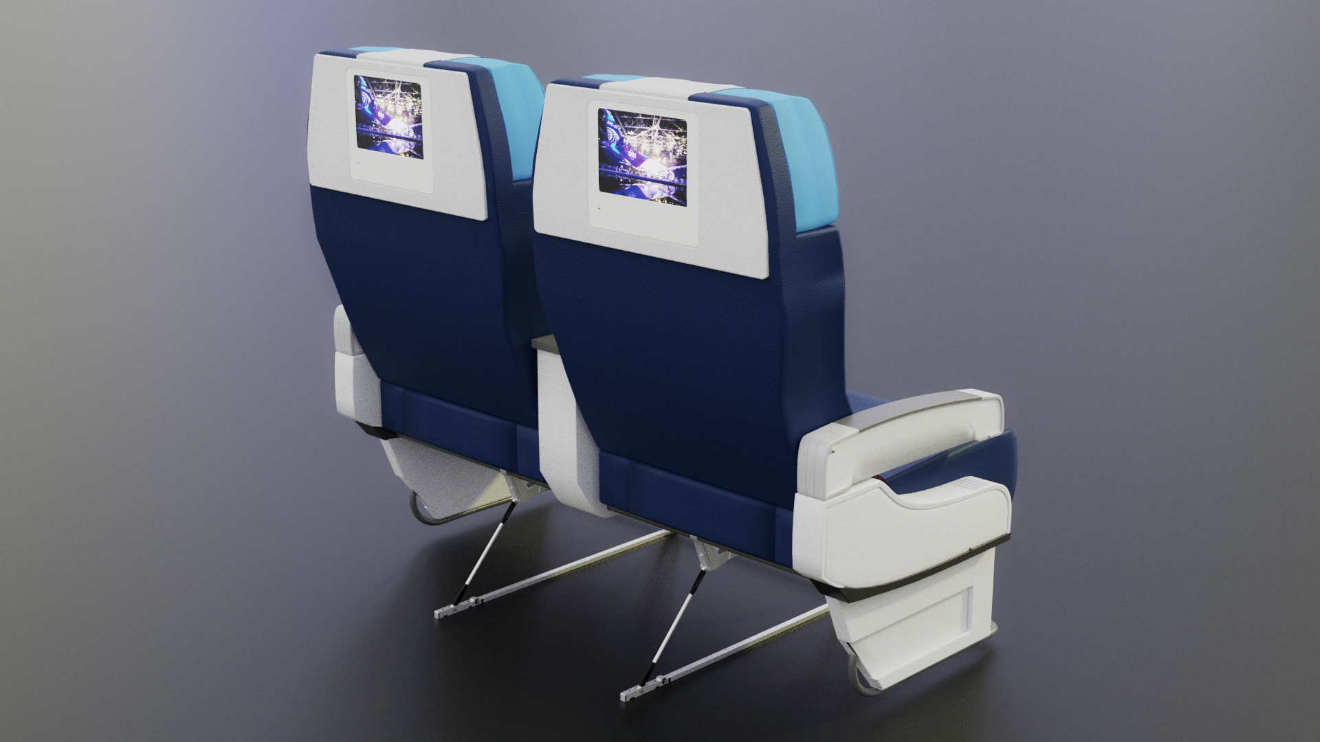 Кресла бизнес и эконом класса для МС-21 — Изображение №2 — Иллюстрация, 3D на Dprofile