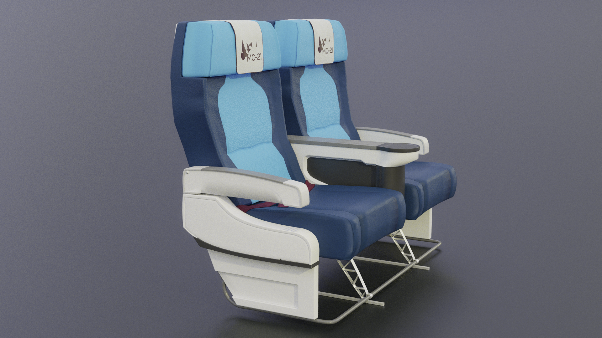 Кресла бизнес и эконом класса для МС-21 — Изображение №3 — Иллюстрация, 3D на Dprofile