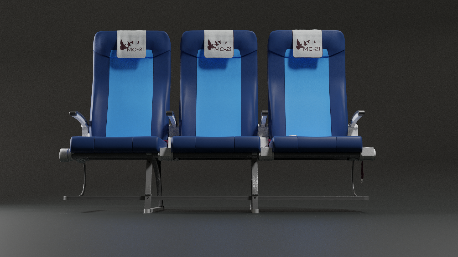 Кресла бизнес и эконом класса для МС-21 — Изображение №4 — Иллюстрация, 3D на Dprofile