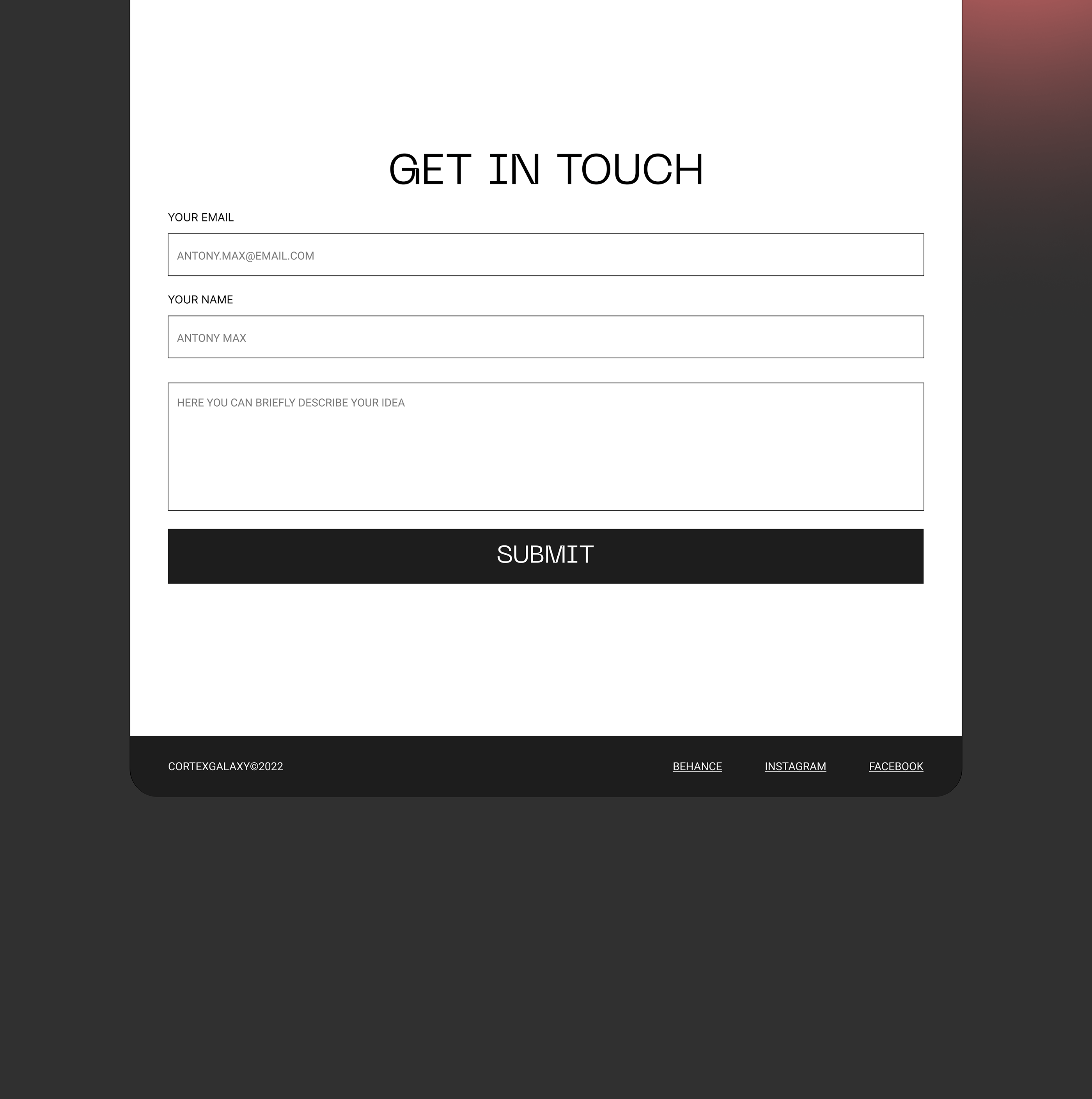 Promo site for Cortex Galaxy — Изображение №7 — Интерфейсы, Анимация на Dprofile