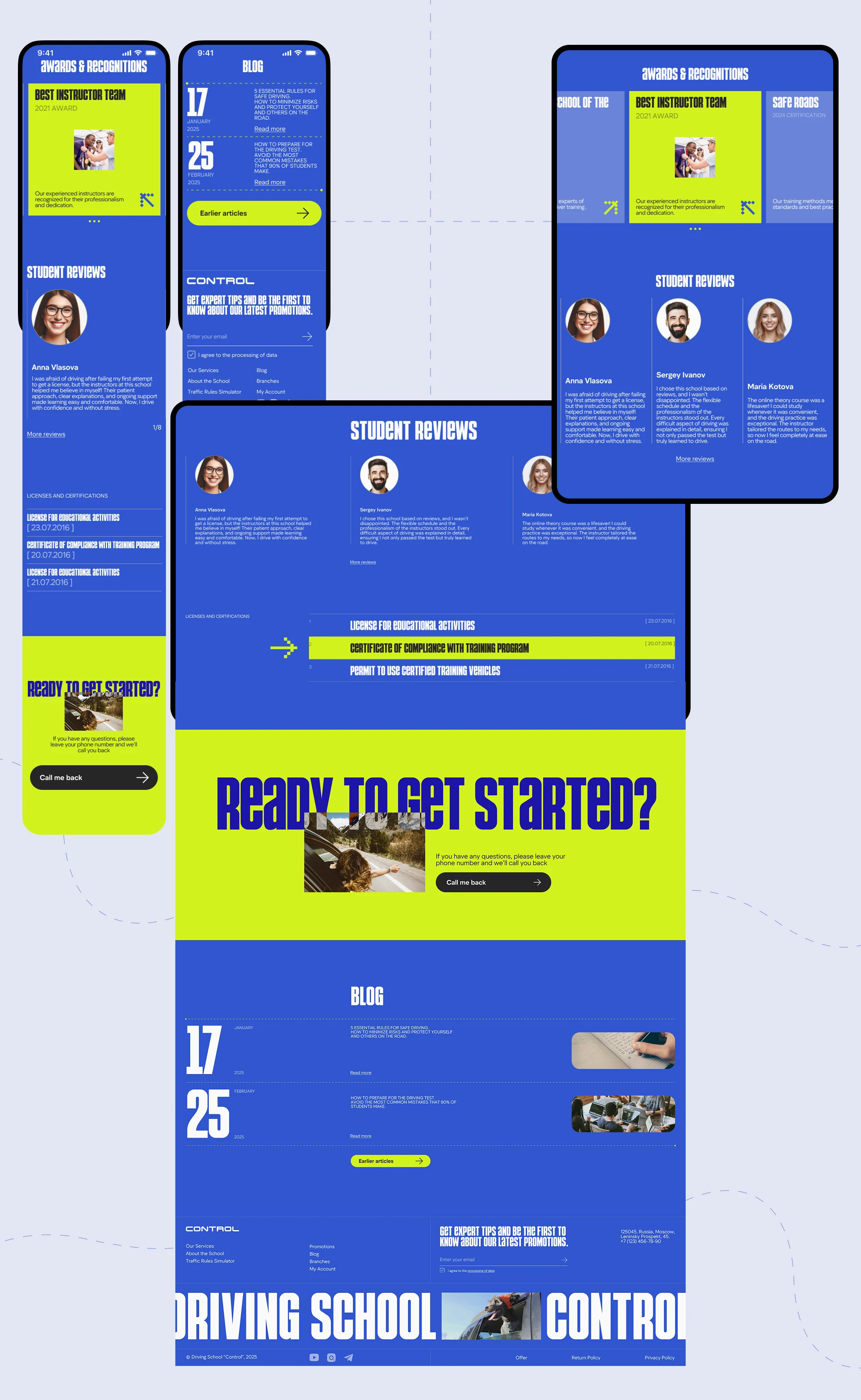 Website concept | Driving school | Вебсайт автошколы — Изображение №4 — Интерфейсы на Dprofile