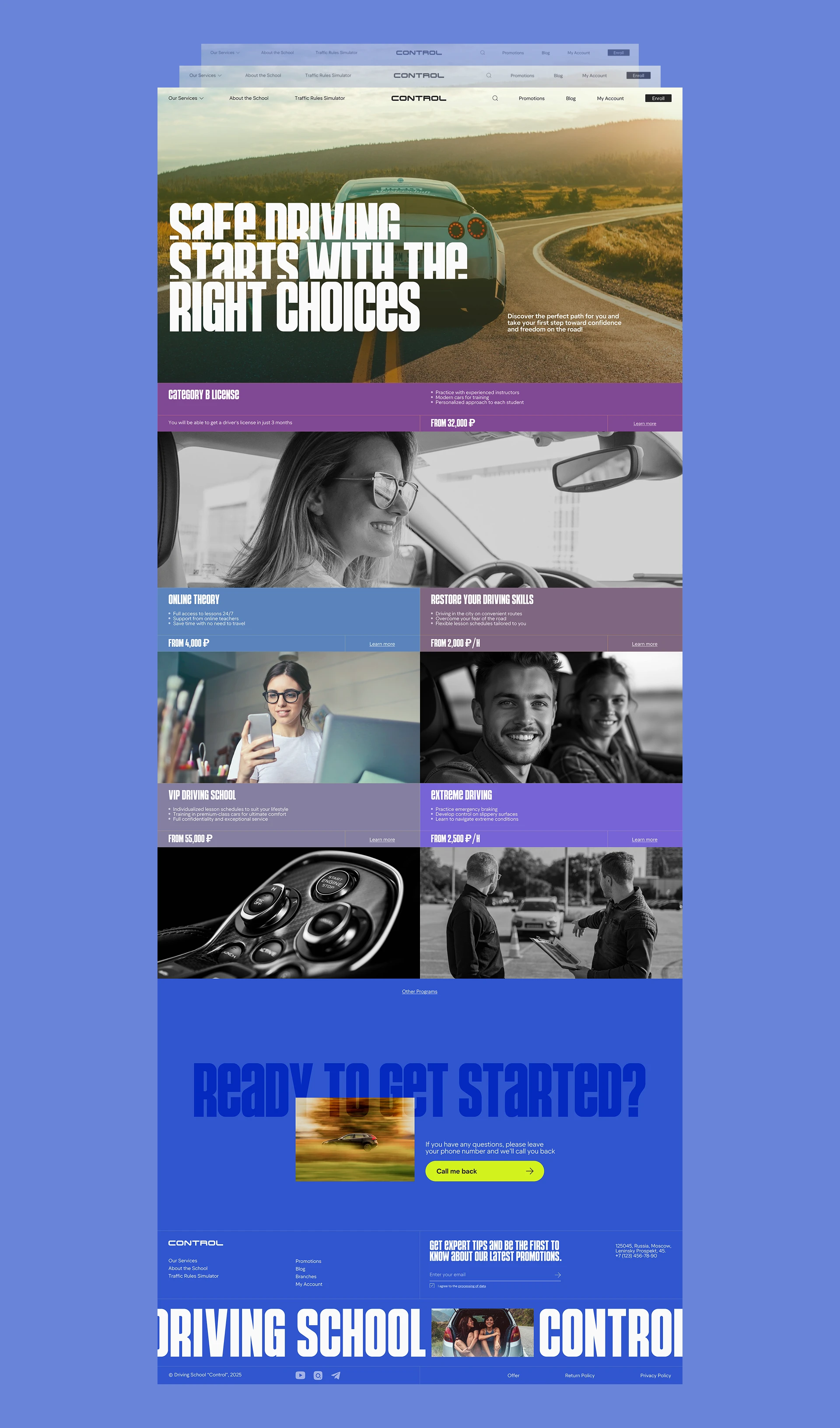 Website concept | Driving school | Вебсайт автошколы — Изображение №7 — Интерфейсы на Dprofile