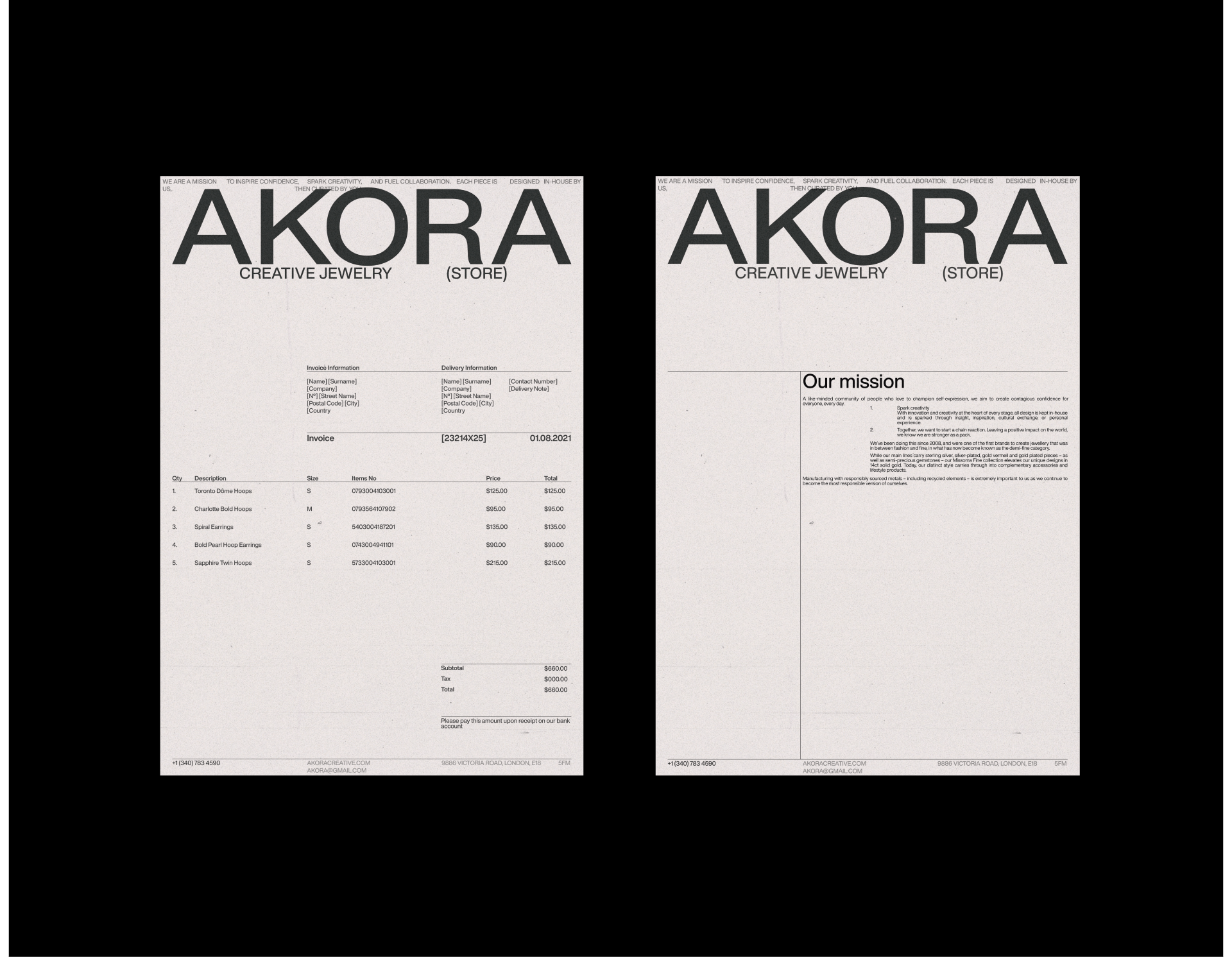 AKORA is a creative jewelry brand — Изображение №3 — Интерфейсы, Брендинг на Dprofile