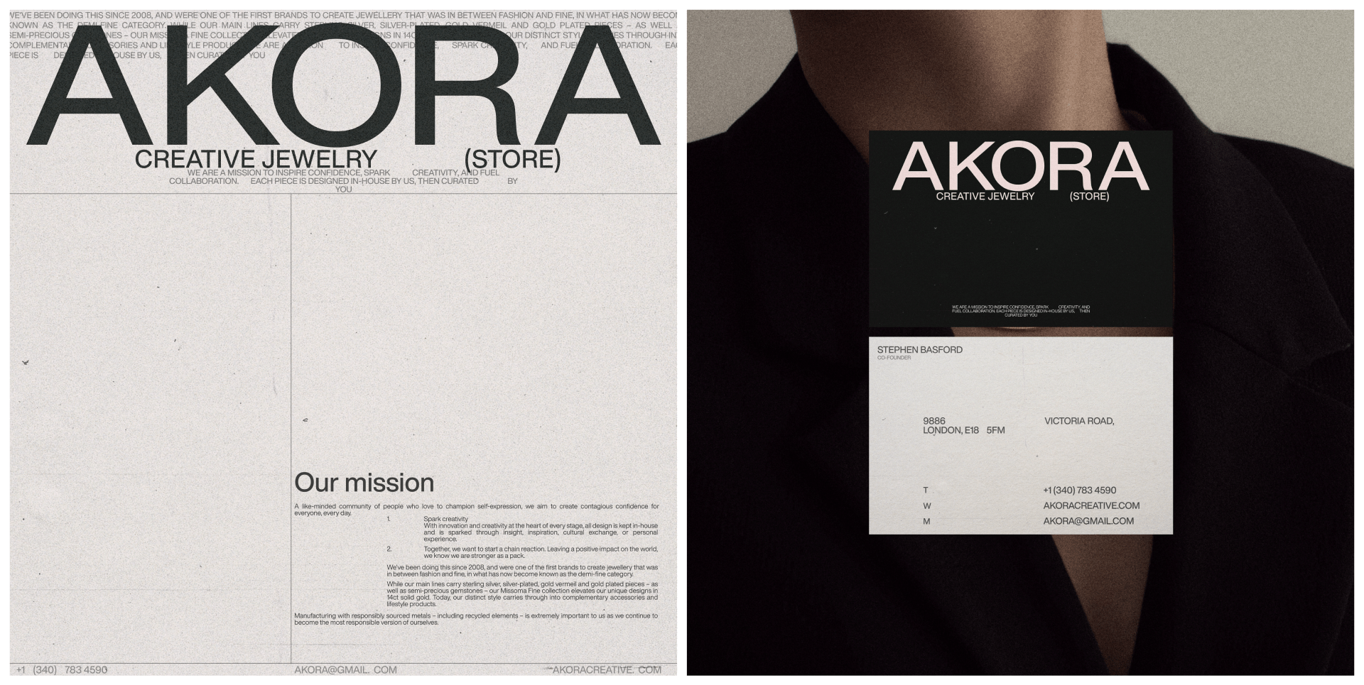 AKORA is a creative jewelry brand — Изображение №2 — Интерфейсы, Брендинг на Dprofile