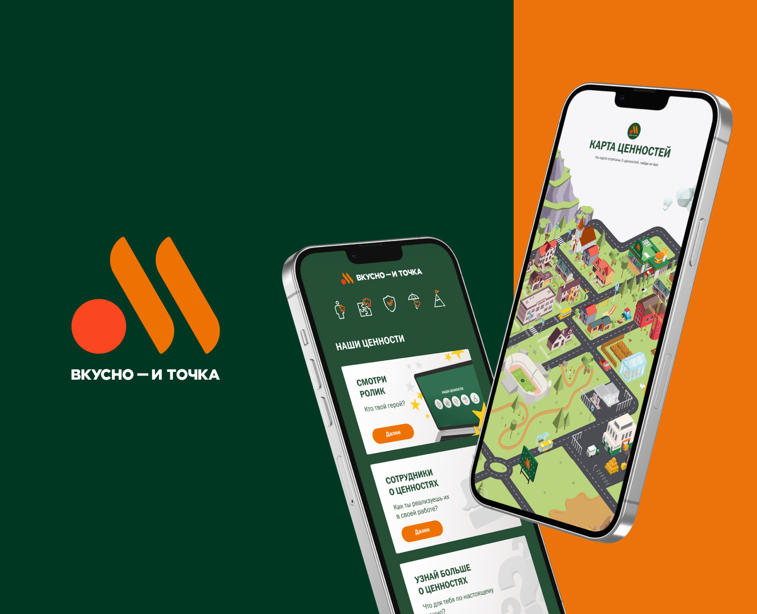 Internal Communication Campaign for Vkusno — i Tochka — Интерфейсы, Иллюстрация на Dprofile