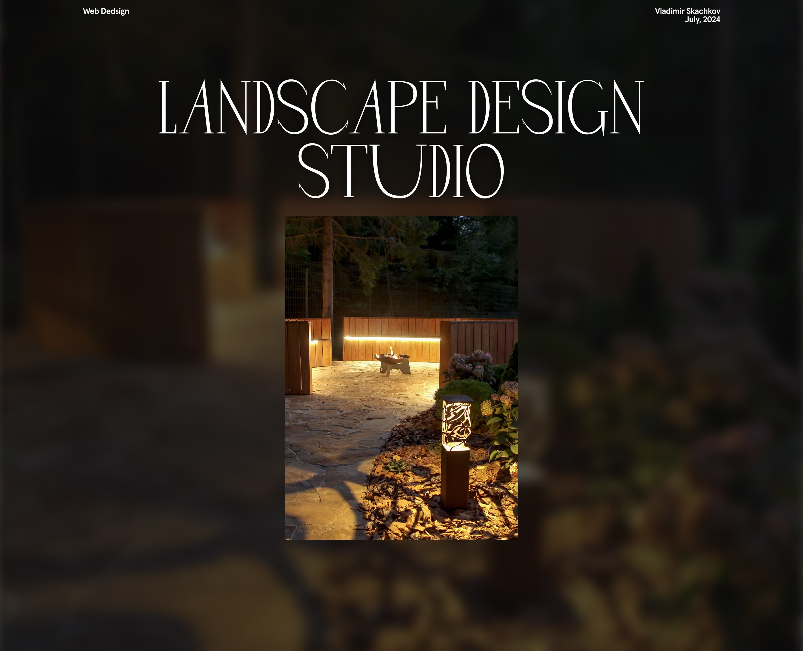 Landing page design for landscape design | Лендинг — Интерфейсы, Графика на Dprofile