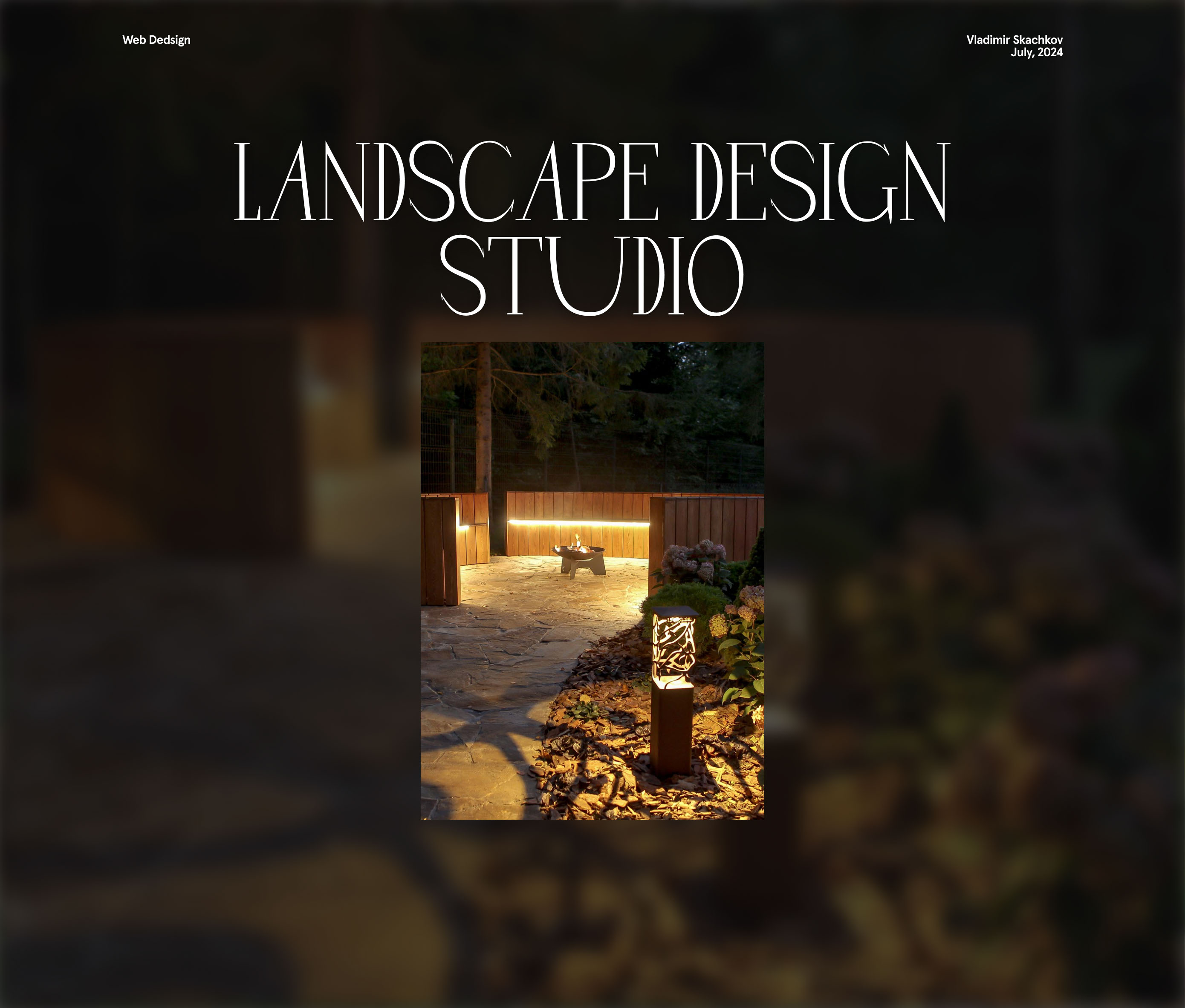 Landing page design for landscape design | Лендинг — Изображение №1 — Интерфейсы, Графика на Dprofile