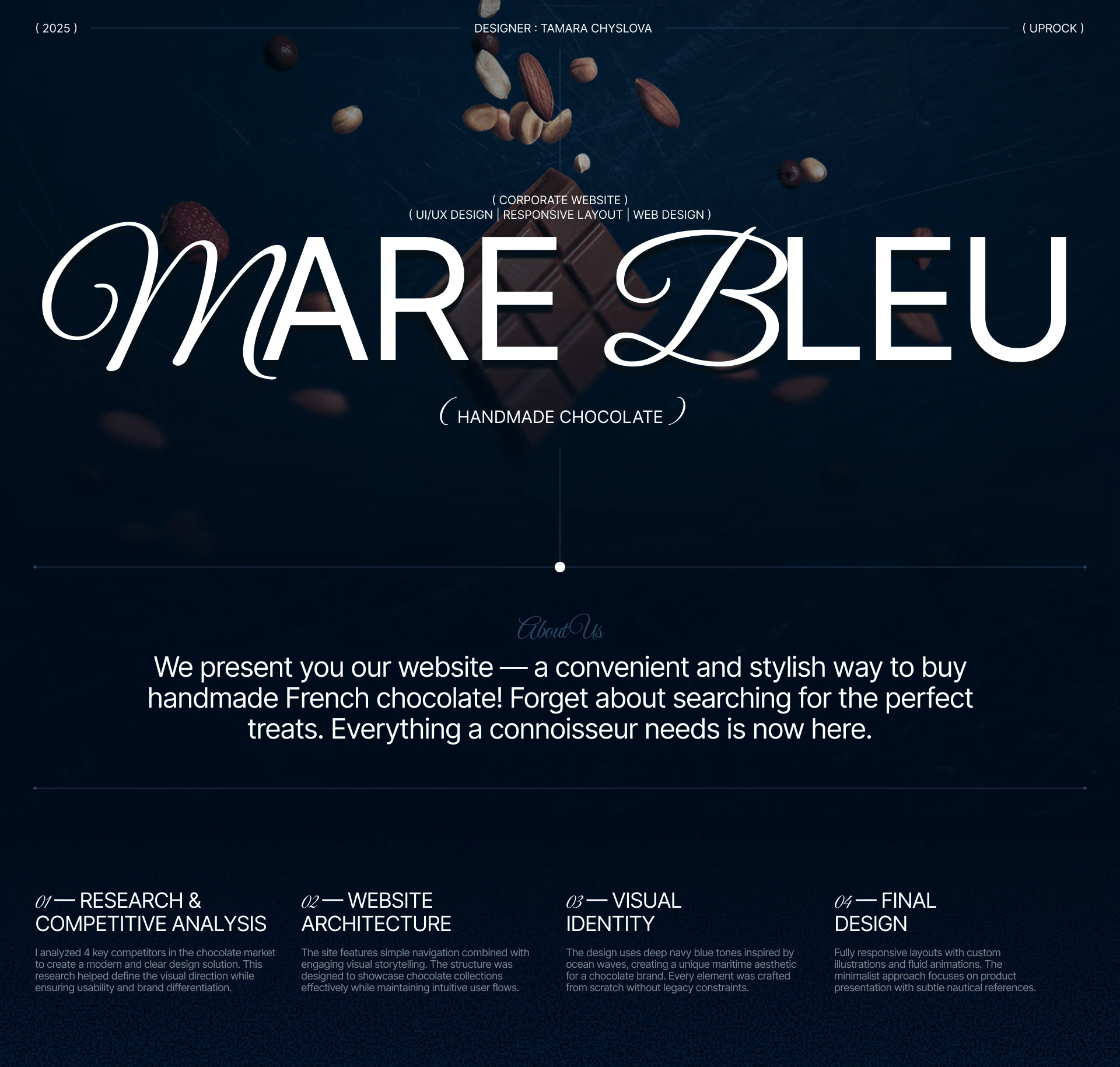 MareBleu: Corporate Website UI/UX Design — Изображение №1 — Интерфейсы на Dprofile
