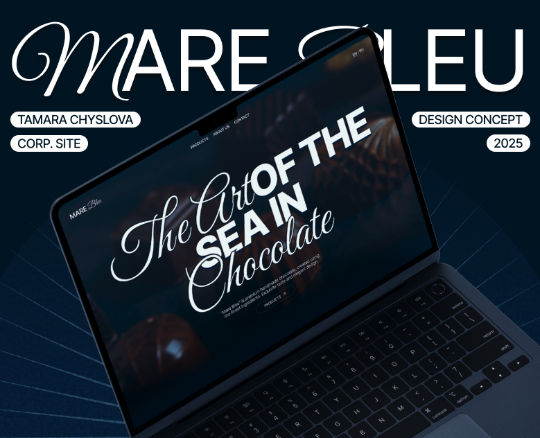 MareBleu: Corporate Website UI/UX Design — Интерфейсы на Dprofile