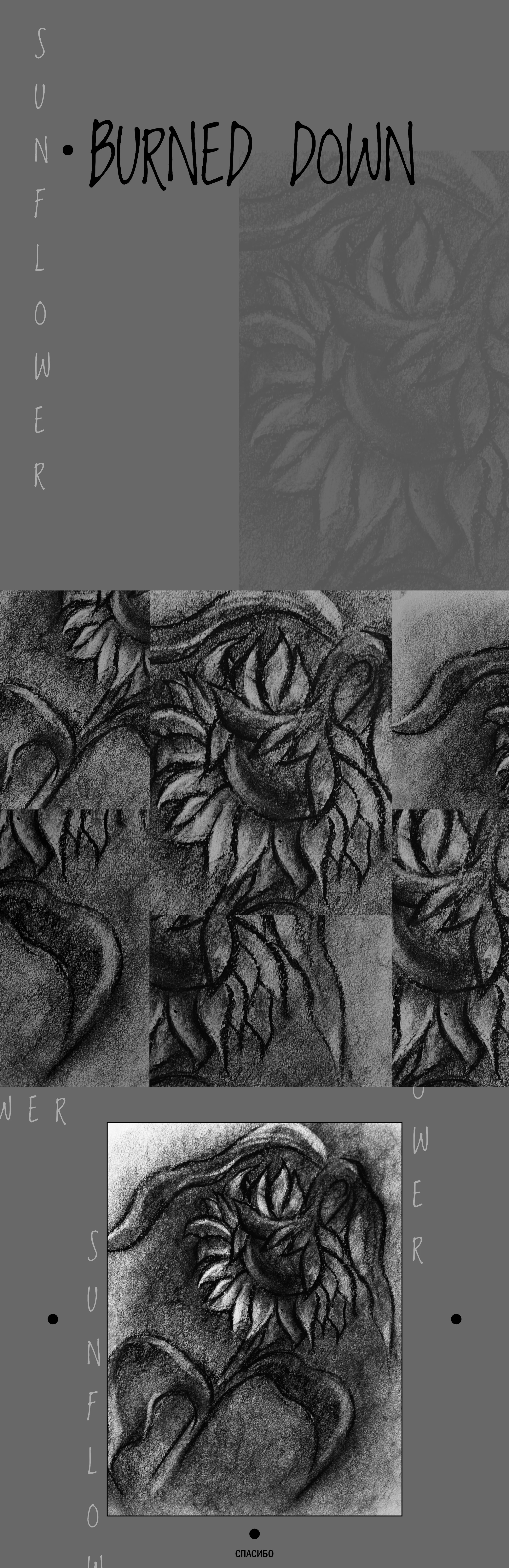 Burned down | sunflower — Изображение №1 — Иллюстрация на Dprofile