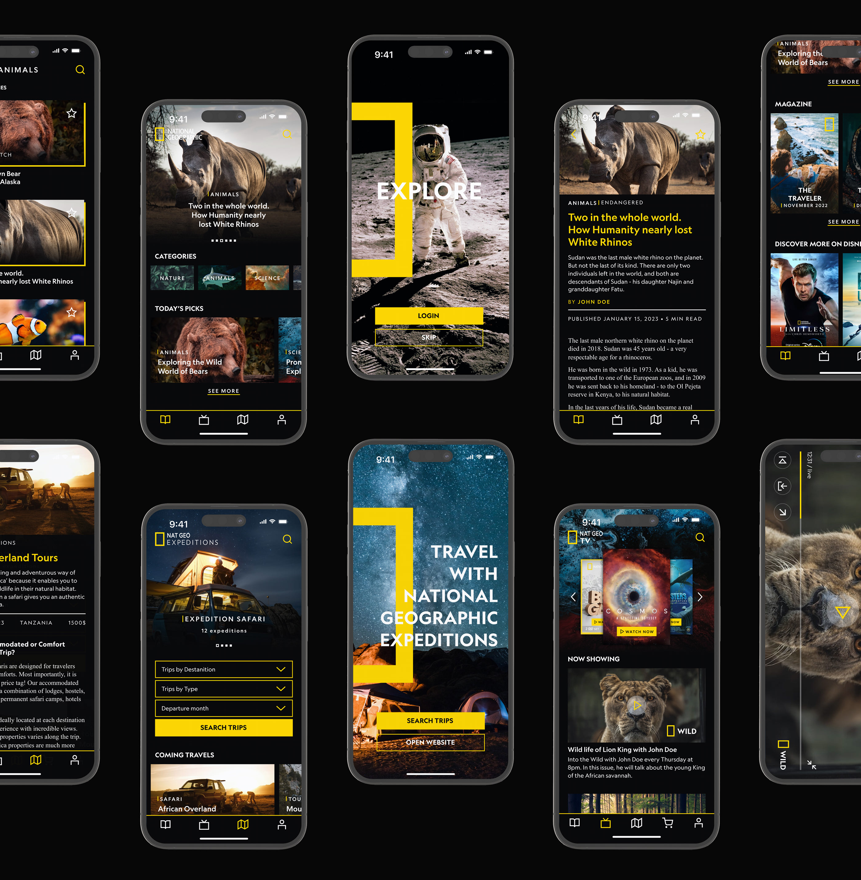 National Geographic - мобильное приложение — Изображение №15 — Интерфейсы, Брендинг на Dprofile