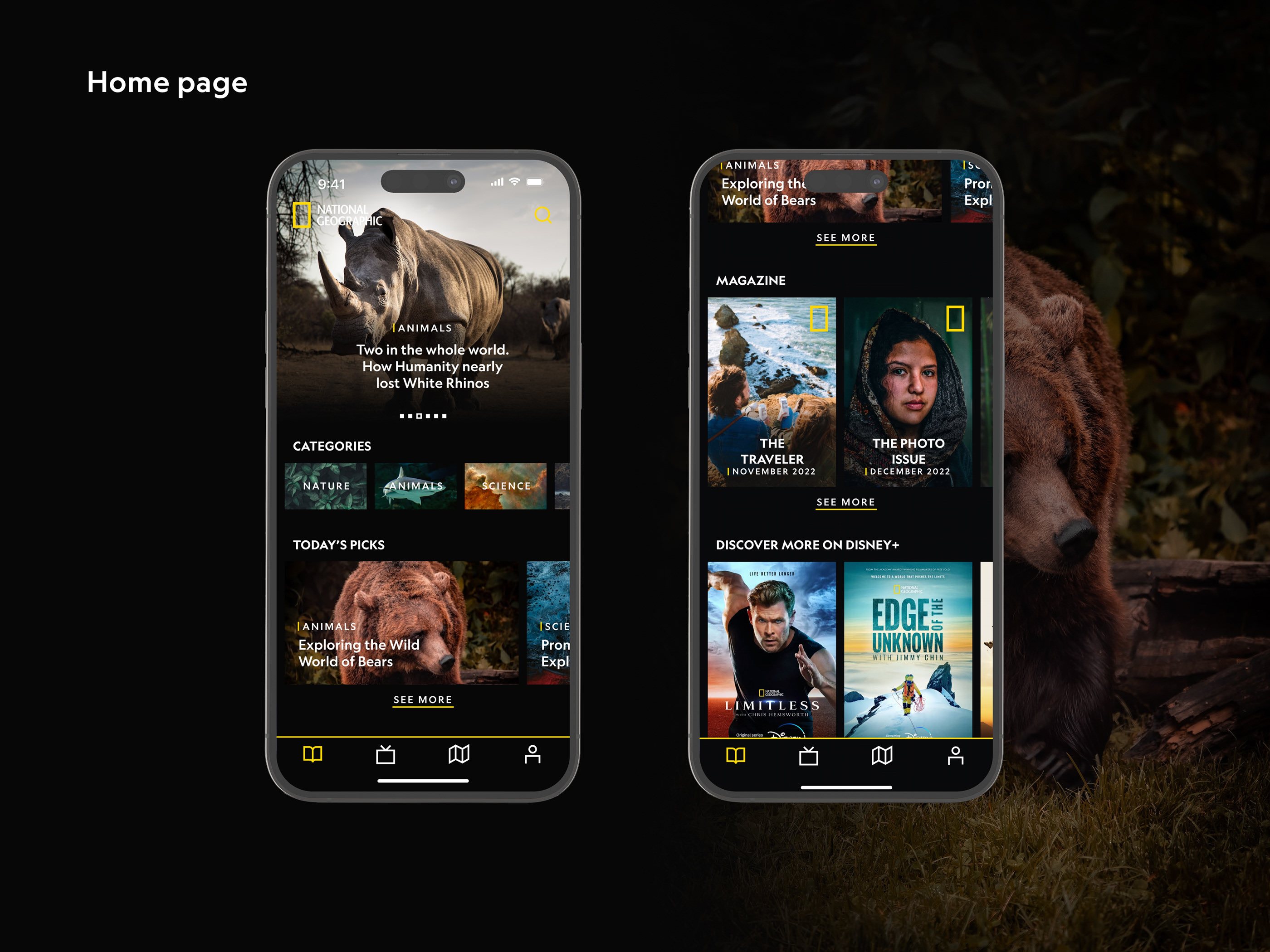 National Geographic - мобильное приложение — Изображение №9 — Интерфейсы, Брендинг на Dprofile