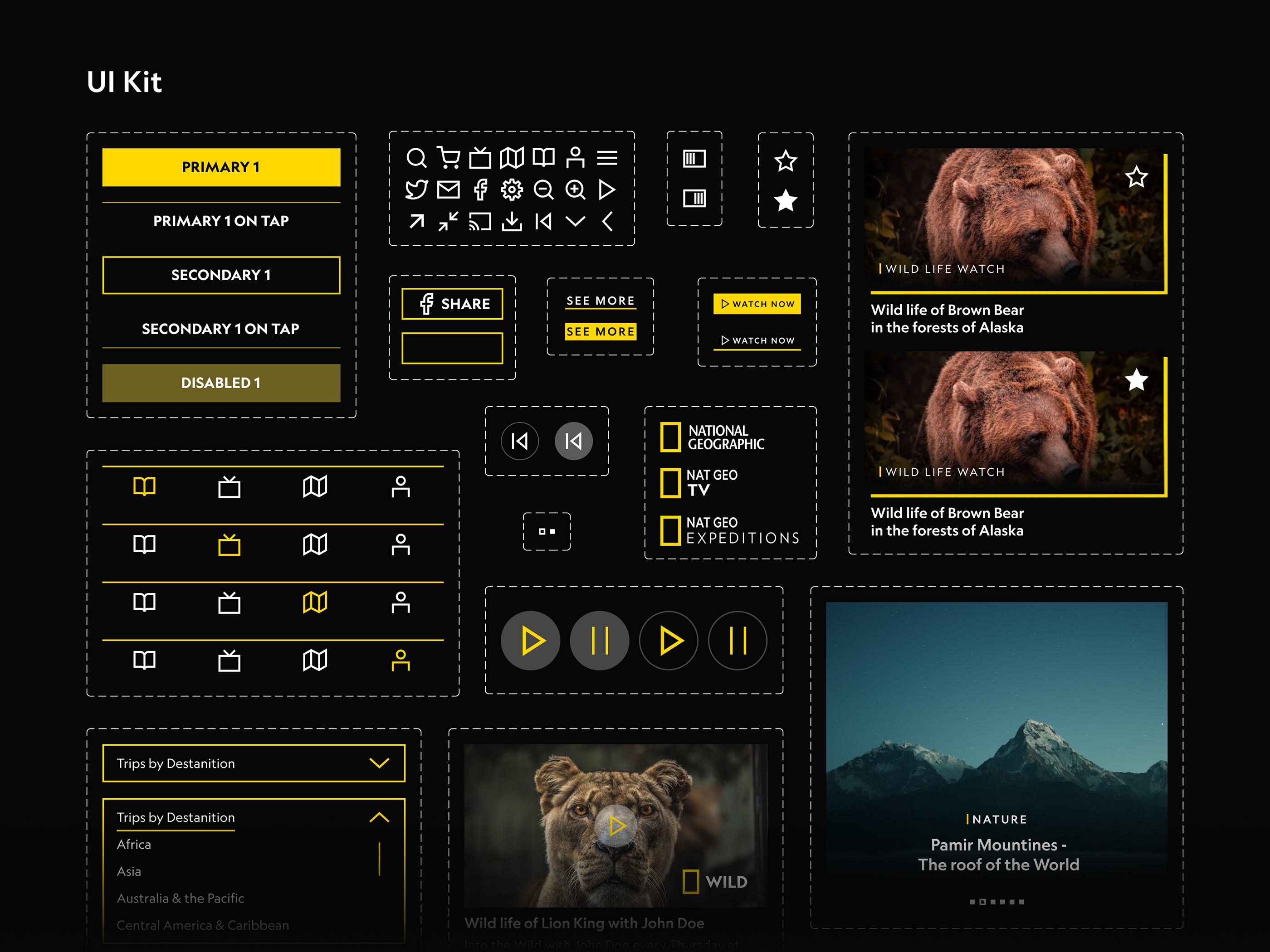 National Geographic - мобильное приложение — Изображение №7 — Интерфейсы, Брендинг на Dprofile