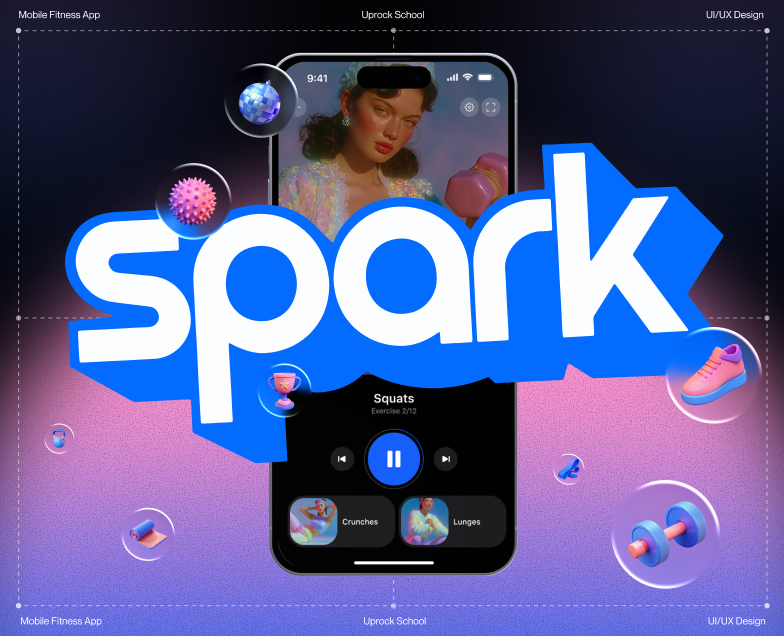 Fitness App Spark — Интерфейсы на Dprofile