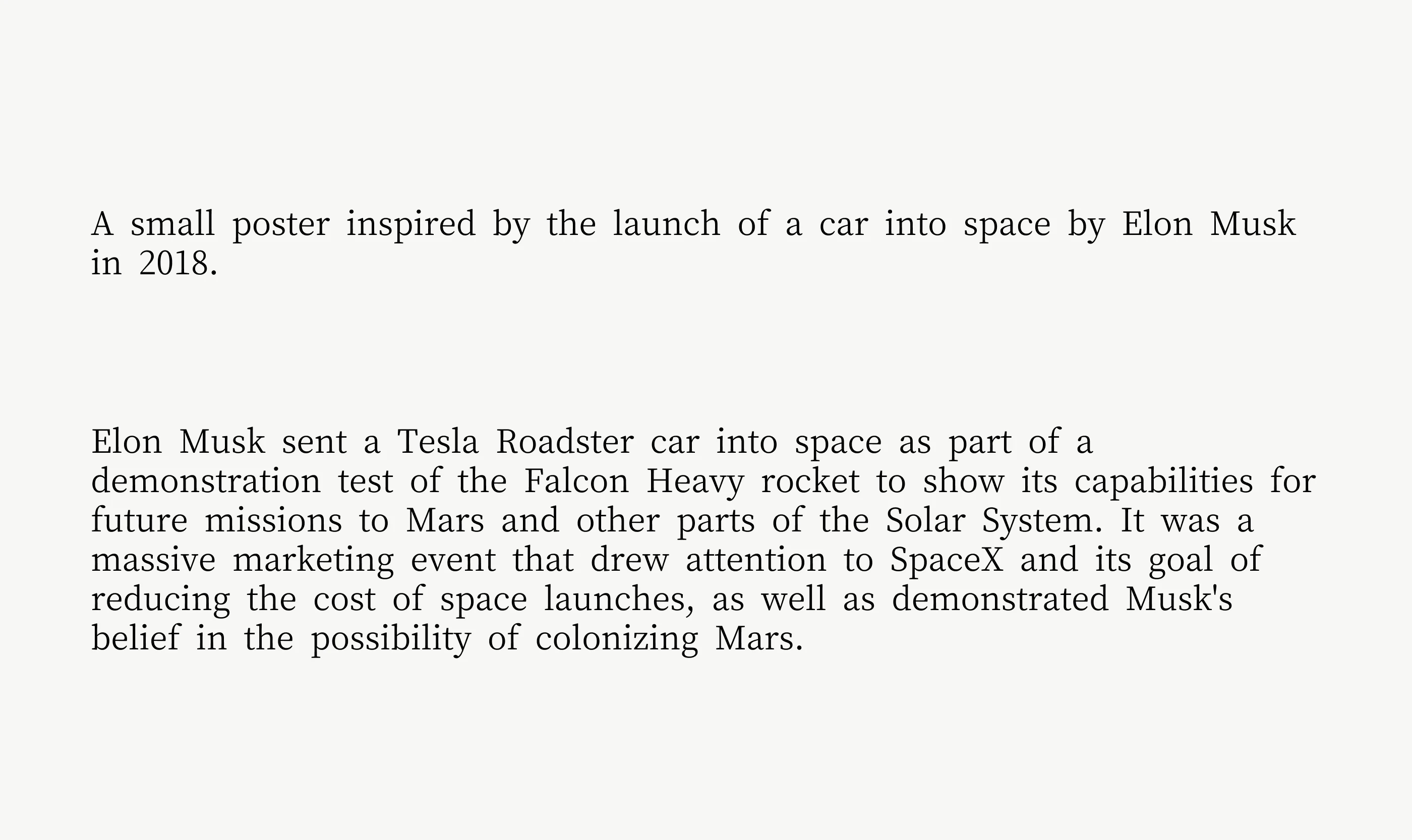 A poster inspired by the launch of a car into space. — Изображение №2 — Иллюстрация, Графика на Dprofile