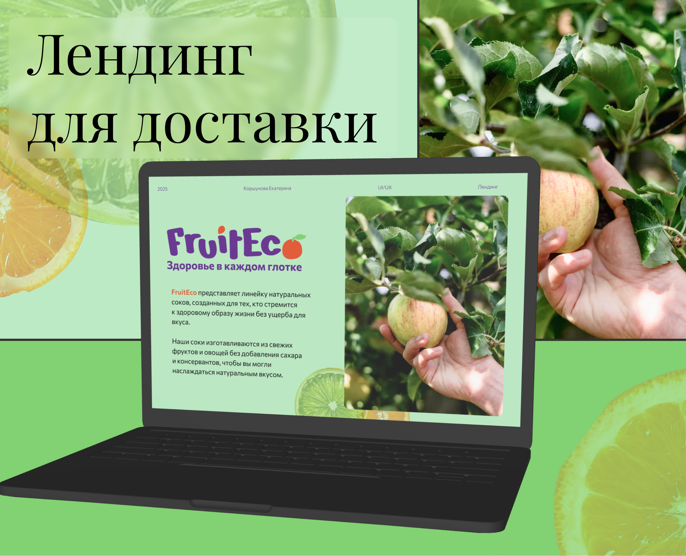 Лендинг для FruitEco — Интерфейсы на Dprofile