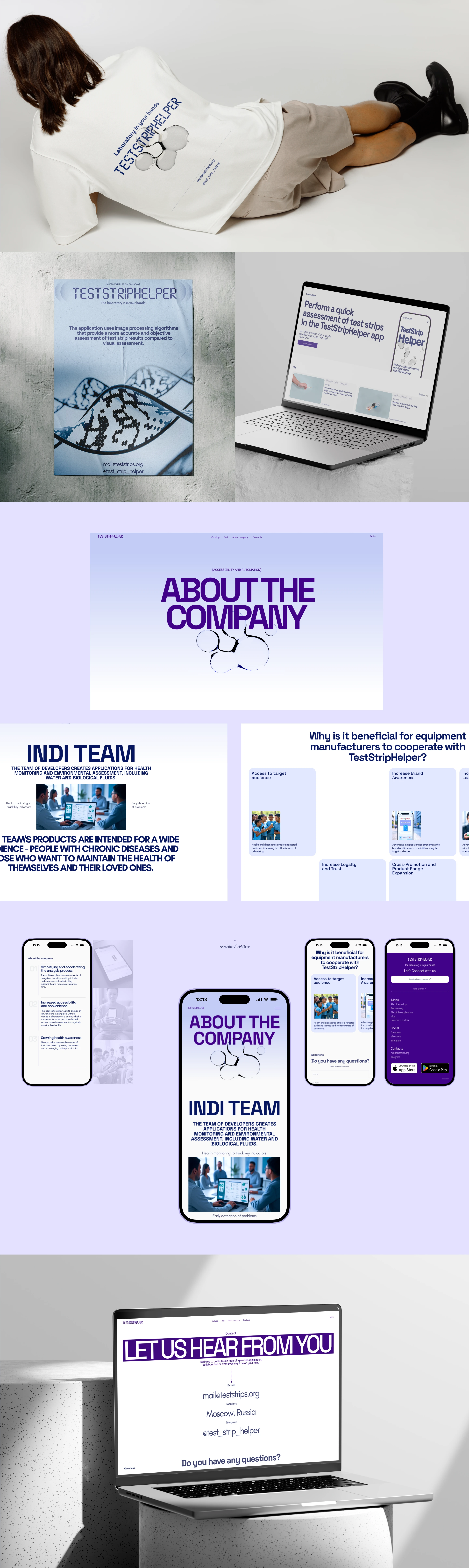 Corporate website of mobile app TestStripHelper — Изображение №5 — Интерфейсы на Dprofile