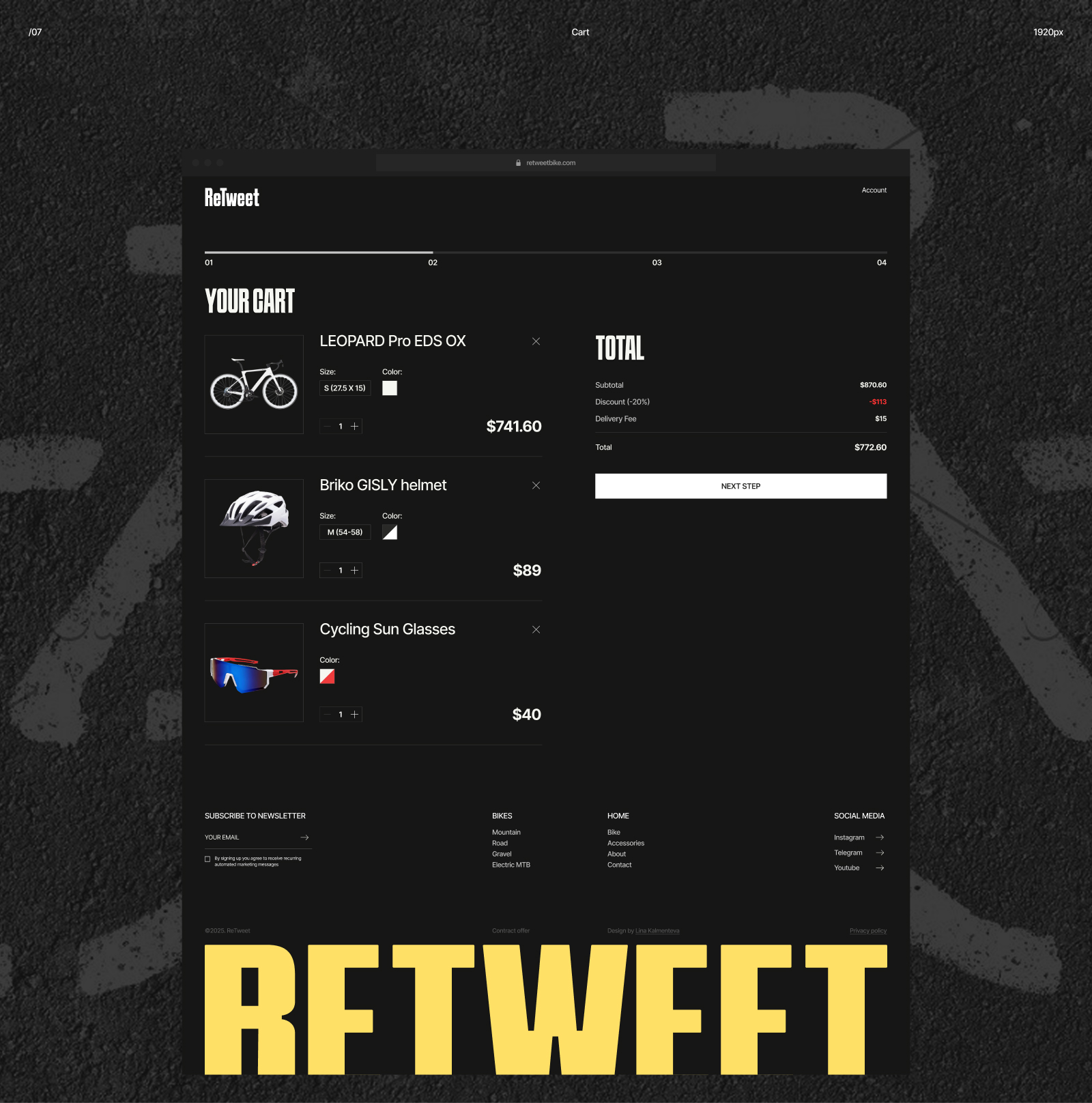 RETWEET | Bike store | E-commerce design — Изображение №13 — Интерфейсы на Dprofile