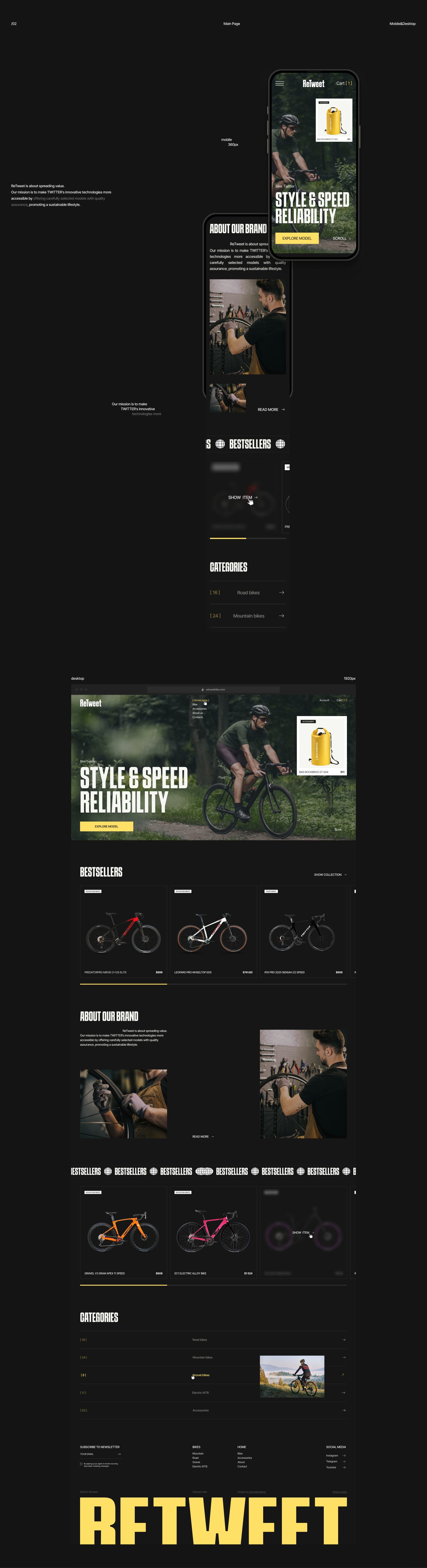 RETWEET | Bike store | E-commerce design — Изображение №4 — Интерфейсы на Dprofile