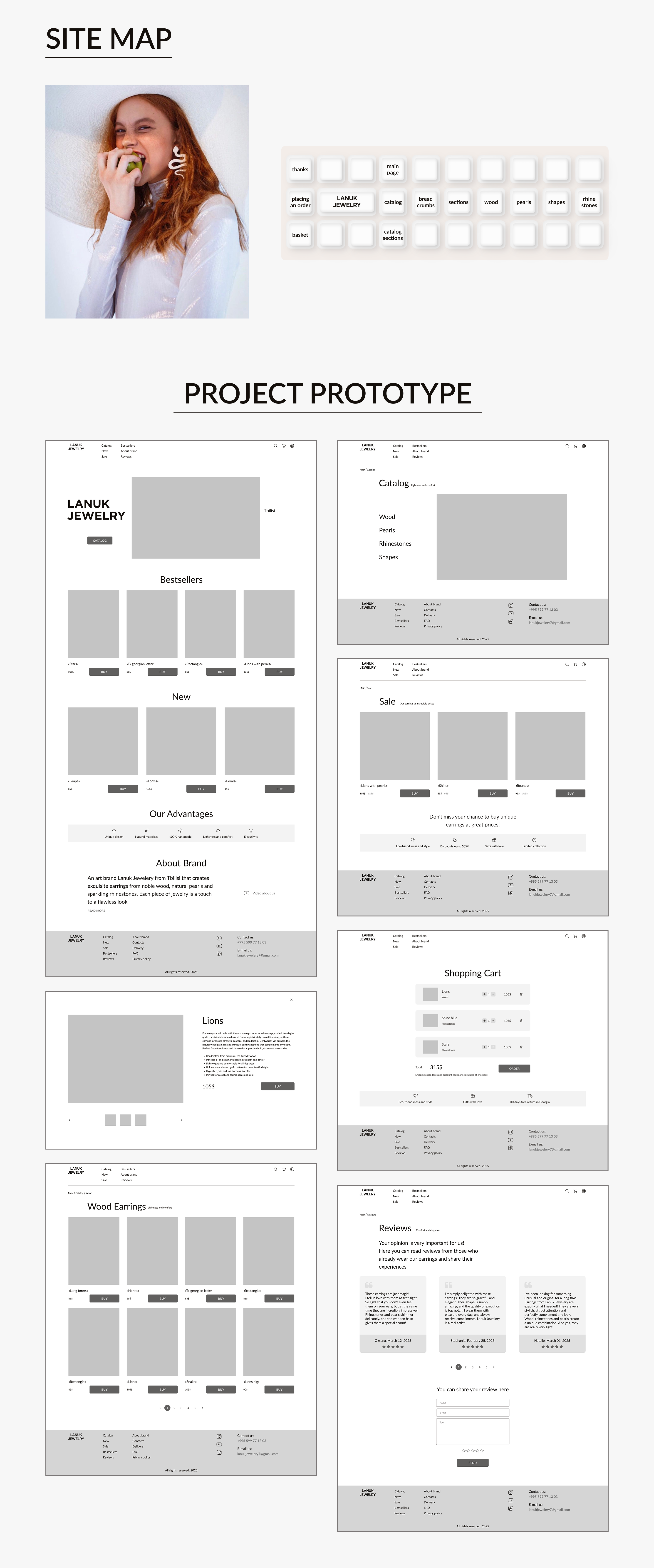 E-commerce for jewelry store (LANUK) — Изображение №3 — Интерфейсы на Dprofile