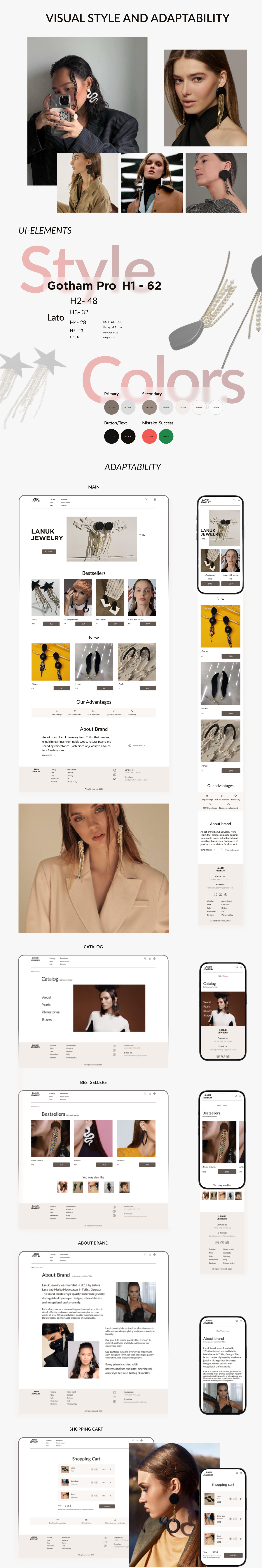 E-commerce for jewelry store (LANUK) — Изображение №4 — Интерфейсы на Dprofile