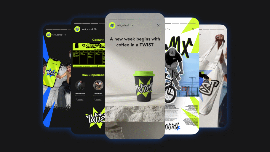 Экстрим-школа «TWIST»| Брендинг| UX/UI design — Изображение №14 — Интерфейсы, Брендинг на Dprofile