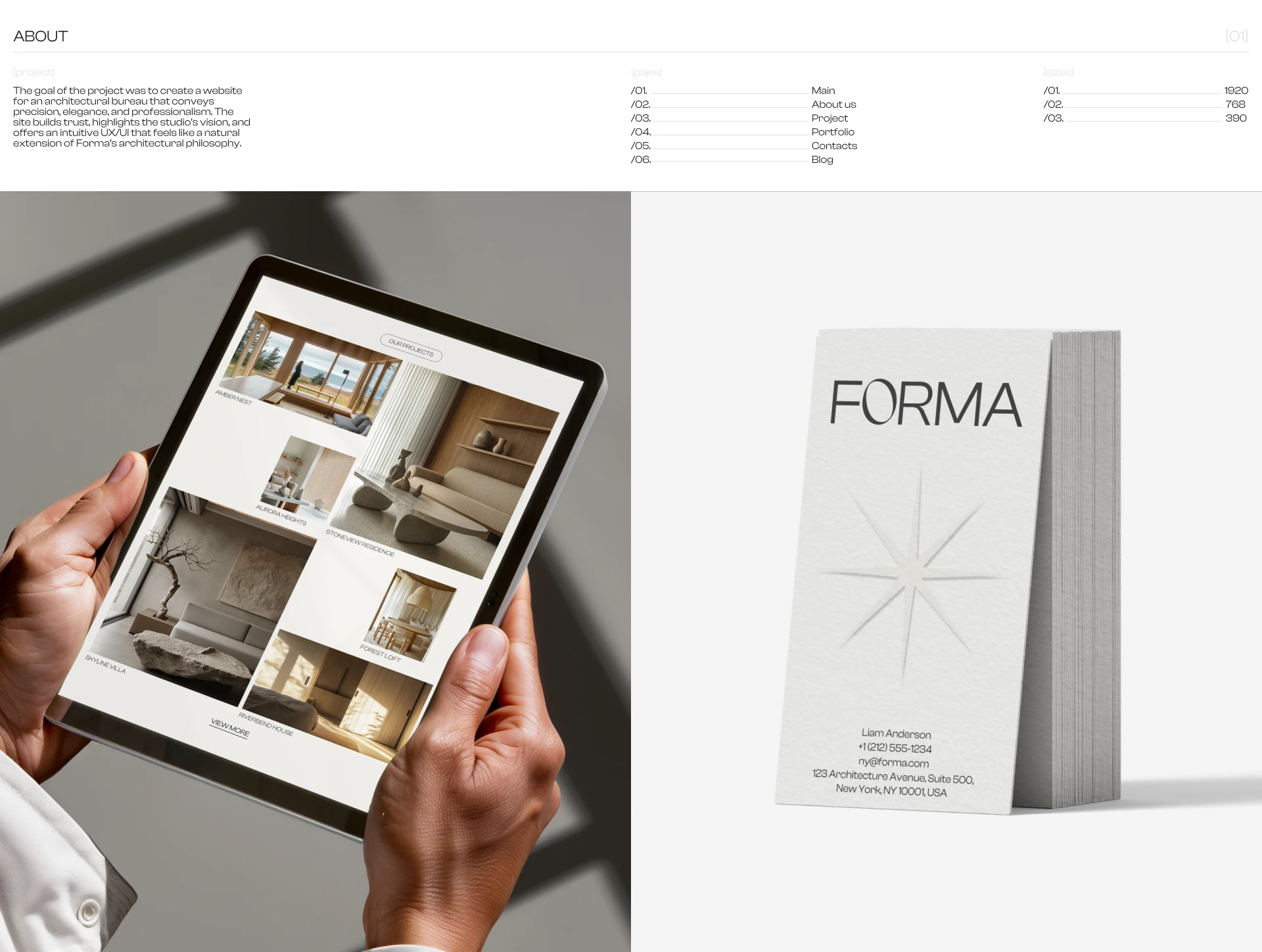 FORMA. Architectural bureau — Изображение №2 — Интерфейсы, Брендинг на Dprofile