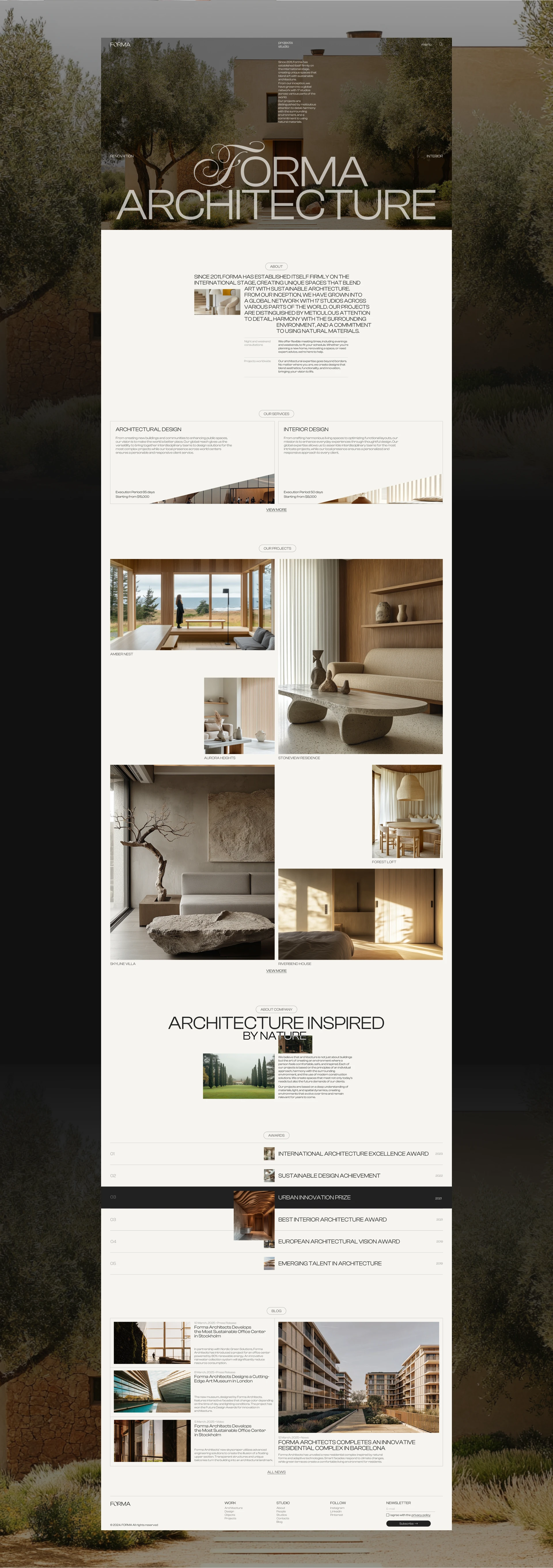 FORMA. Architectural bureau — Изображение №3 — Интерфейсы, Брендинг на Dprofile