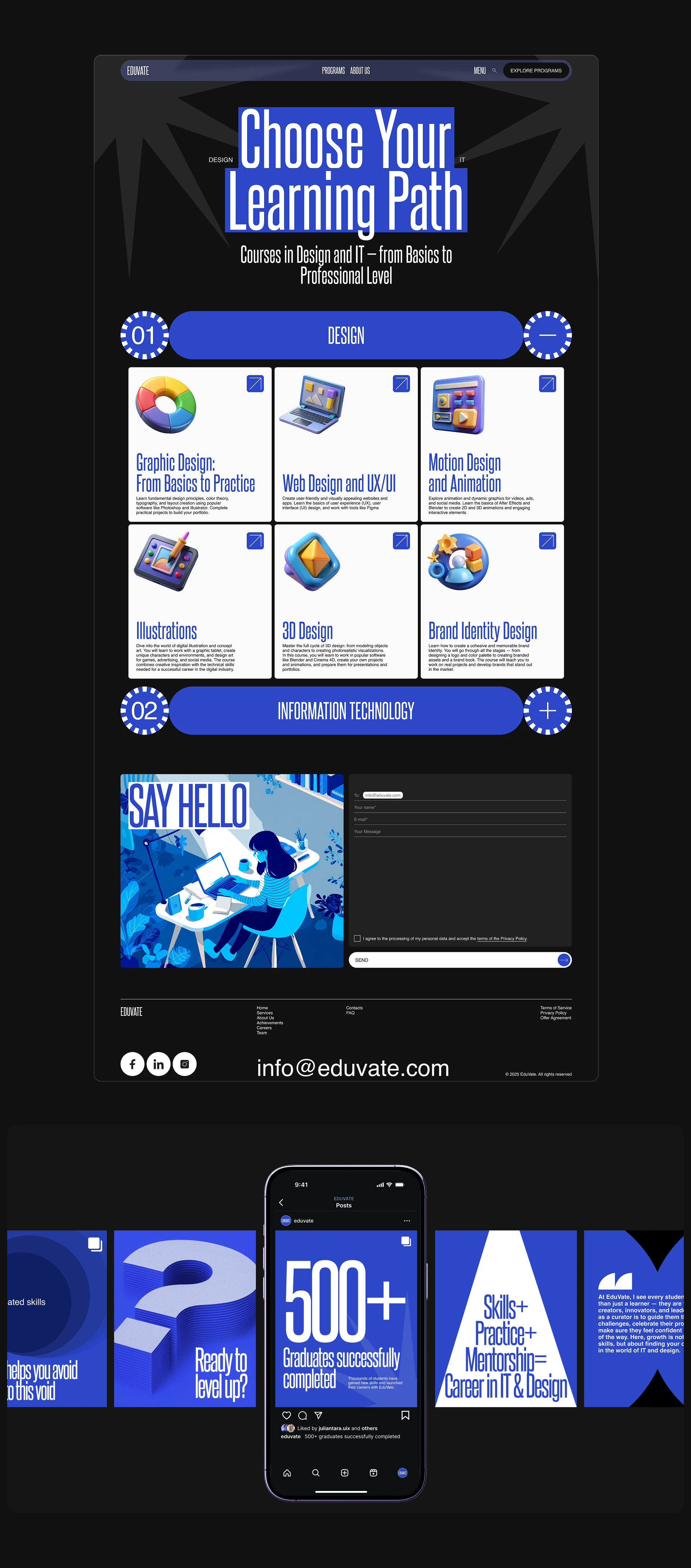 EduVate, online school — Изображение №5 — Интерфейсы, Брендинг на Dprofile