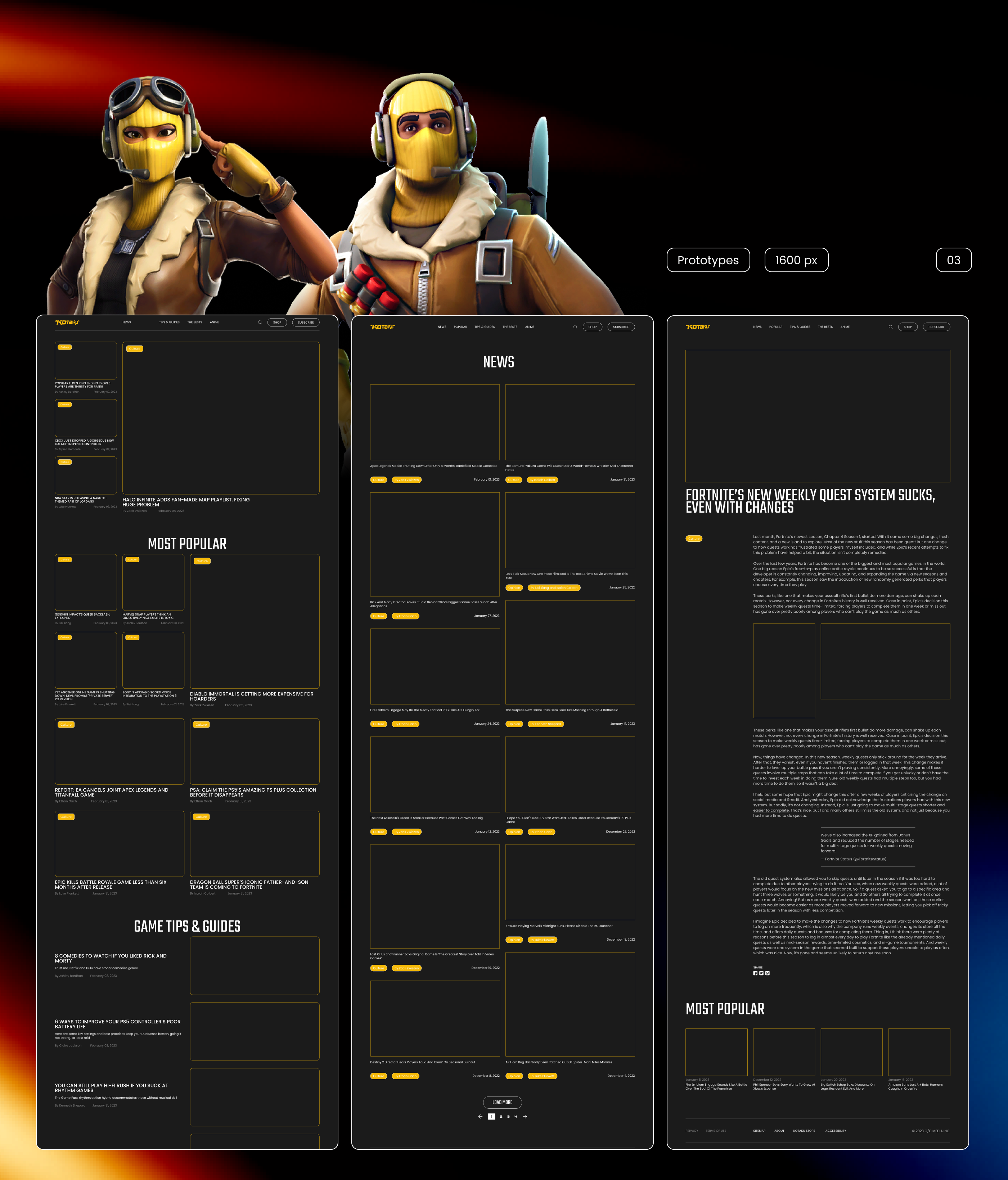 Kotaku - News site redesign — Изображение №8 — Интерфейсы, Графика на Dprofile