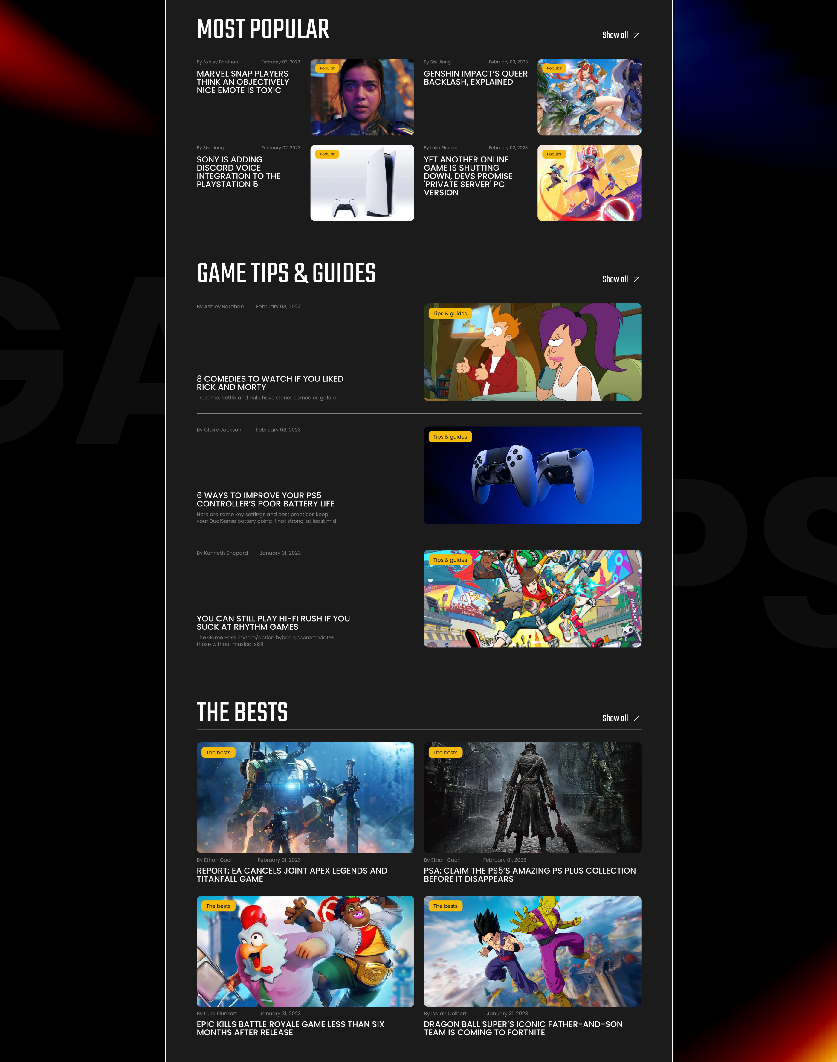 Kotaku - News site redesign — Изображение №3 — Интерфейсы, Графика на Dprofile