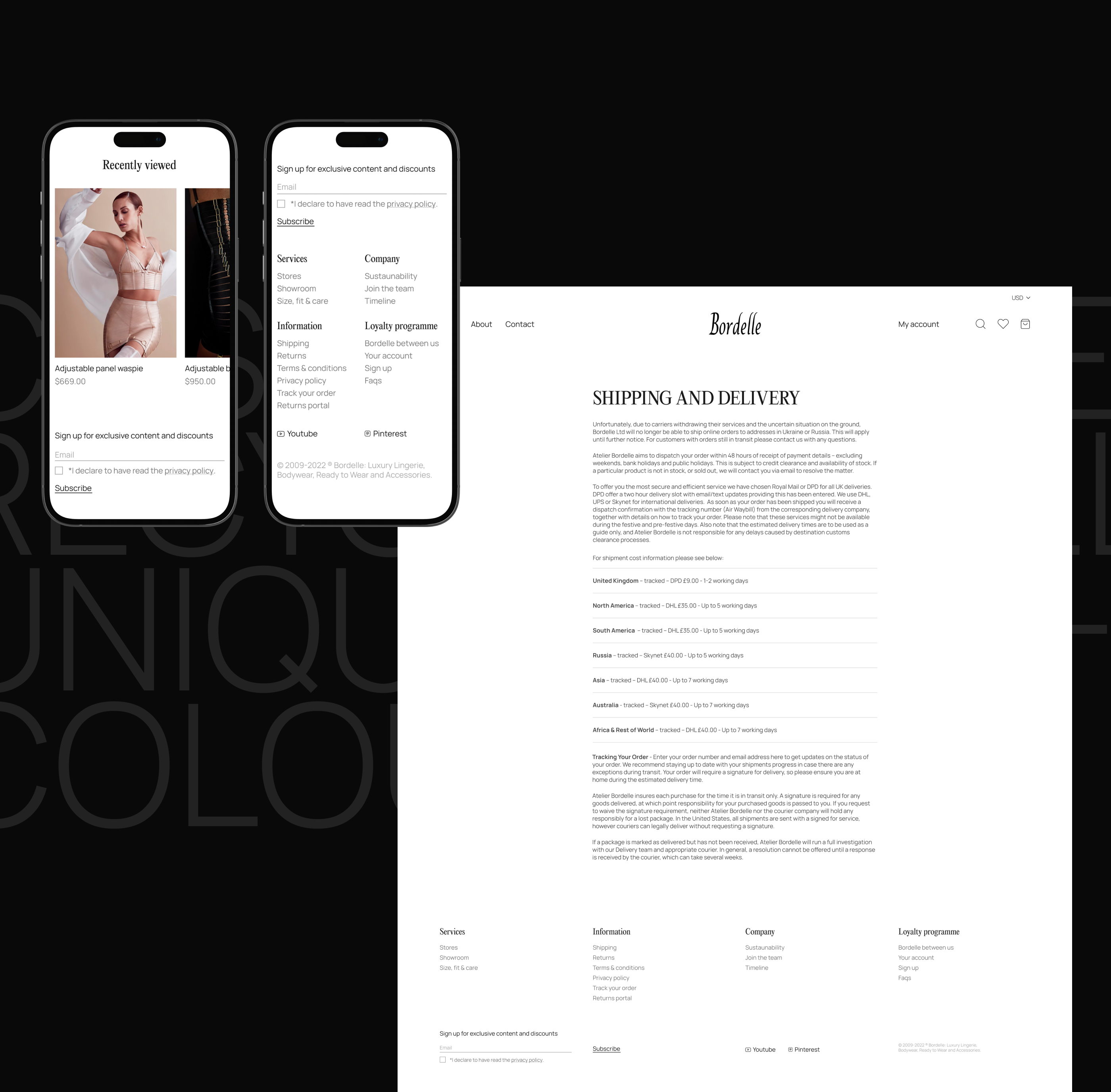 Bordelle | E-commerce redesign — Изображение №11 — Интерфейсы, Брендинг на Dprofile