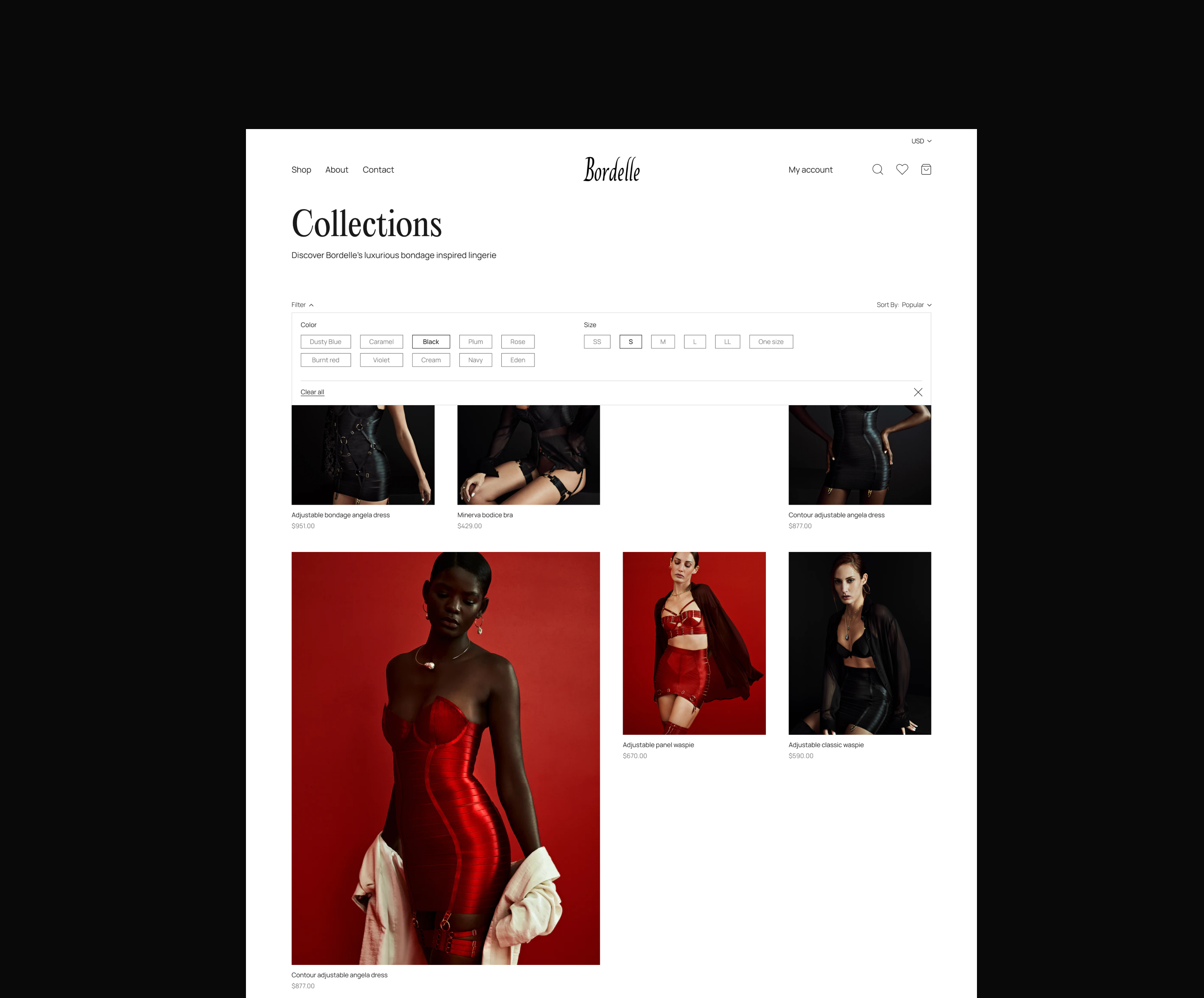 Bordelle | E-commerce redesign — Изображение №7 — Интерфейсы, Брендинг на Dprofile