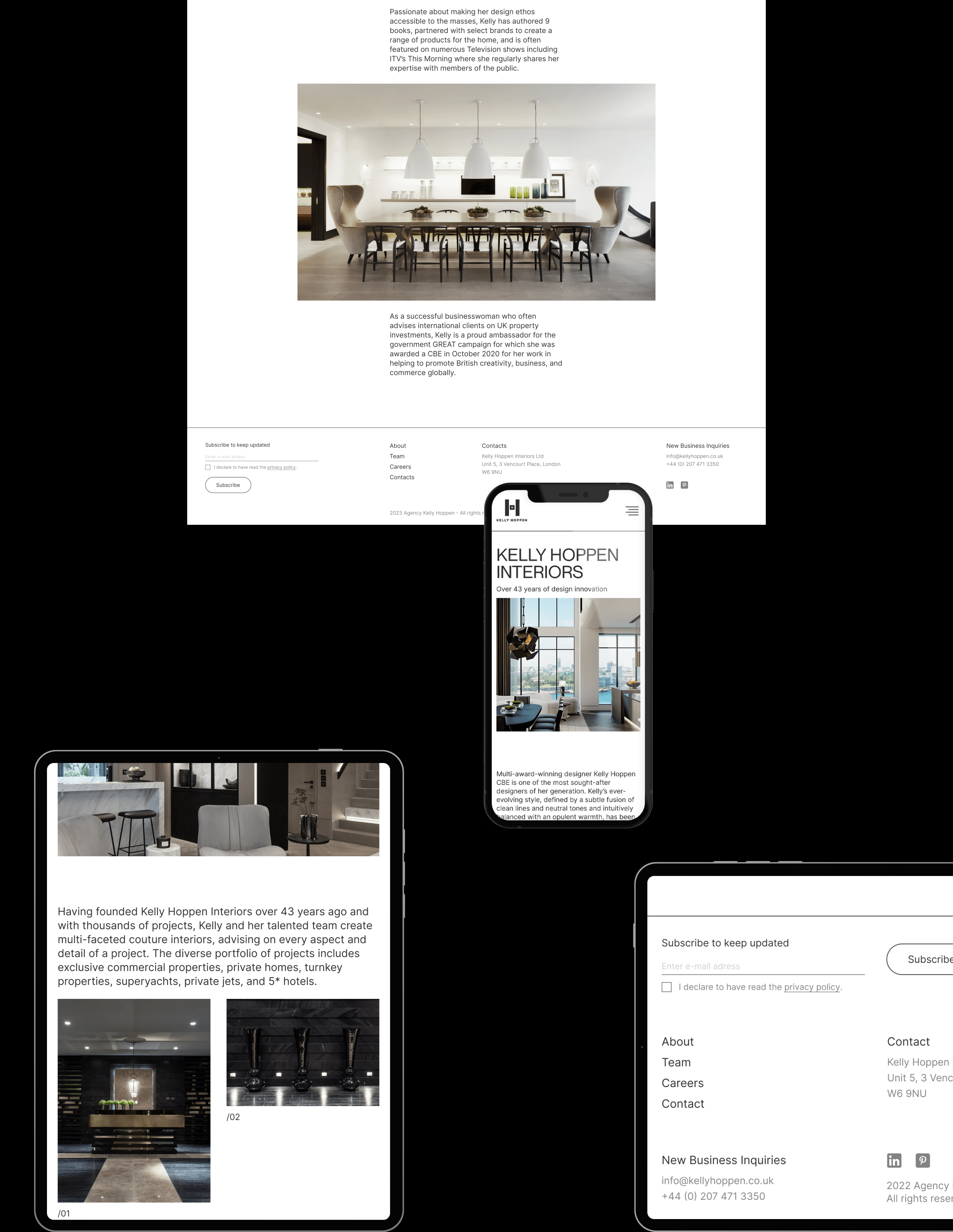 Kelly Hoppen Interiors - Corporate redesign — Изображение №3 — Интерфейсы на Dprofile