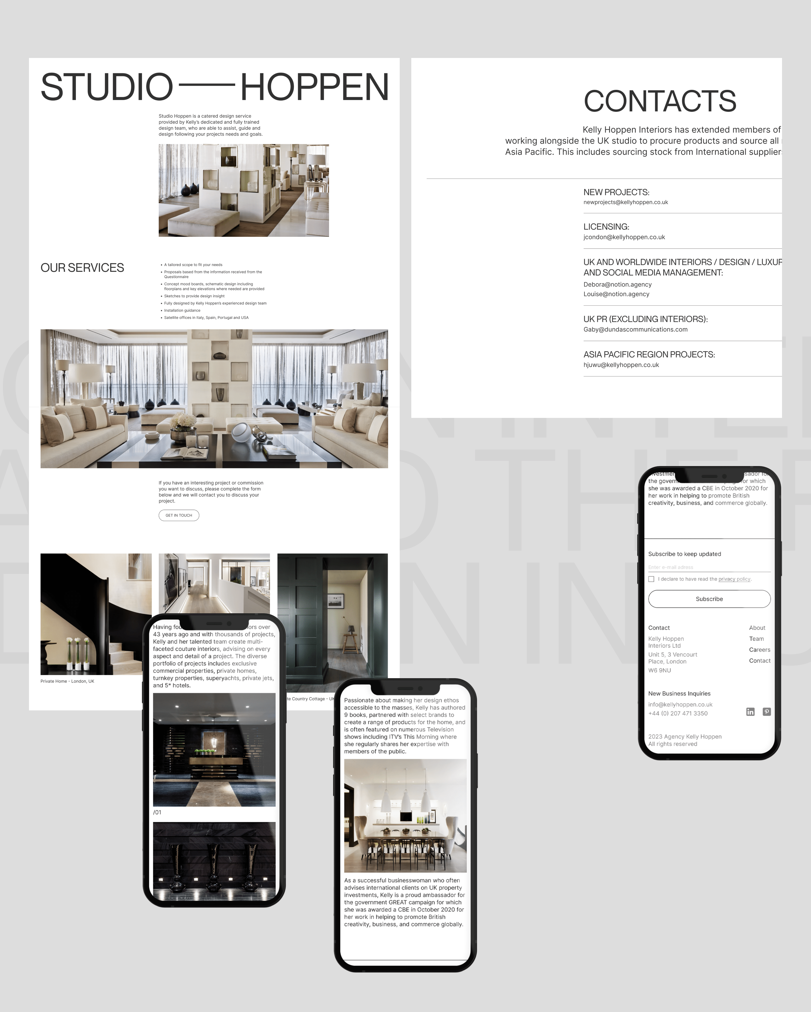 Kelly Hoppen Interiors - Corporate redesign — Изображение №11 — Интерфейсы на Dprofile