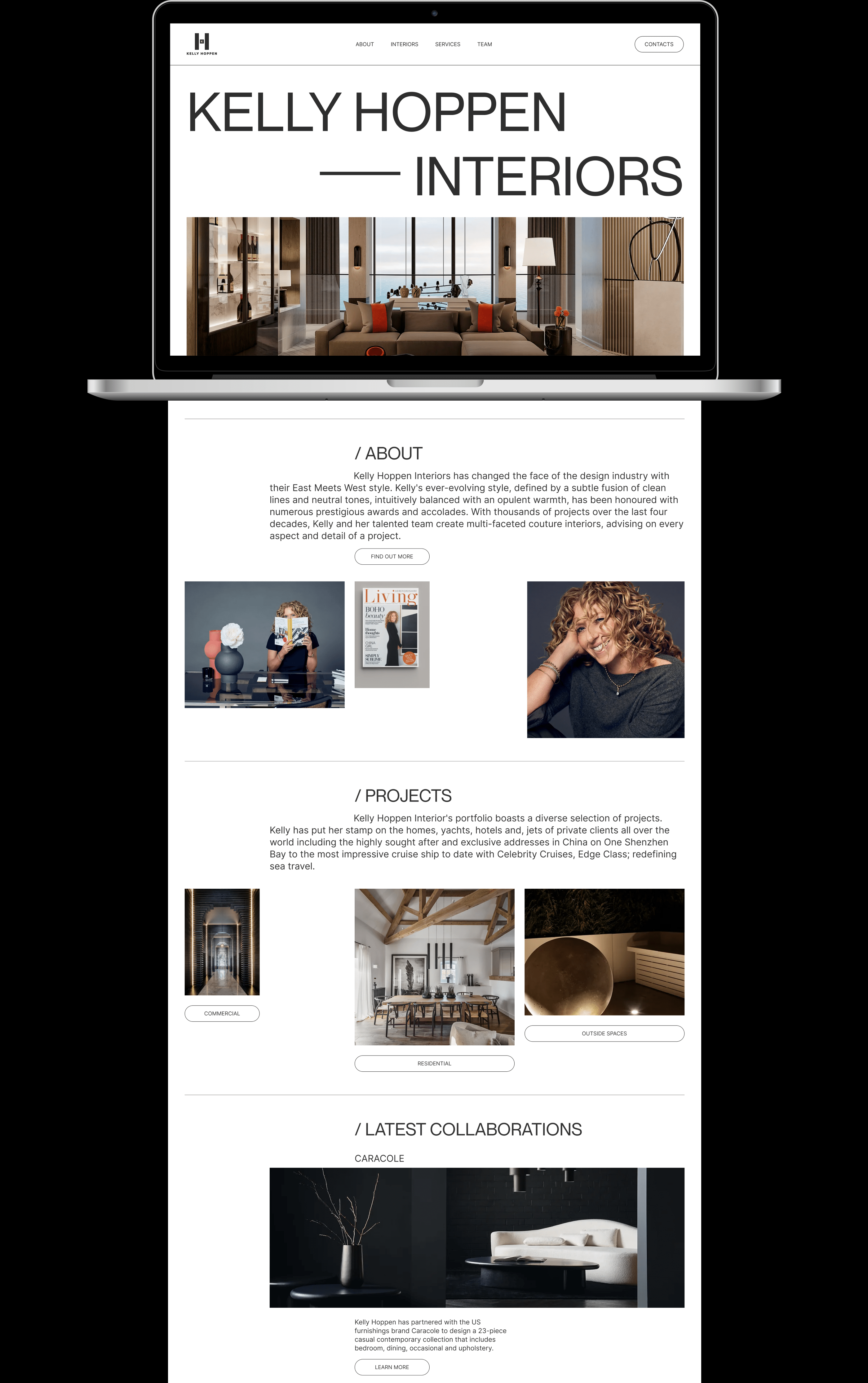Kelly Hoppen Interiors - Corporate redesign — Изображение №8 — Интерфейсы на Dprofile
