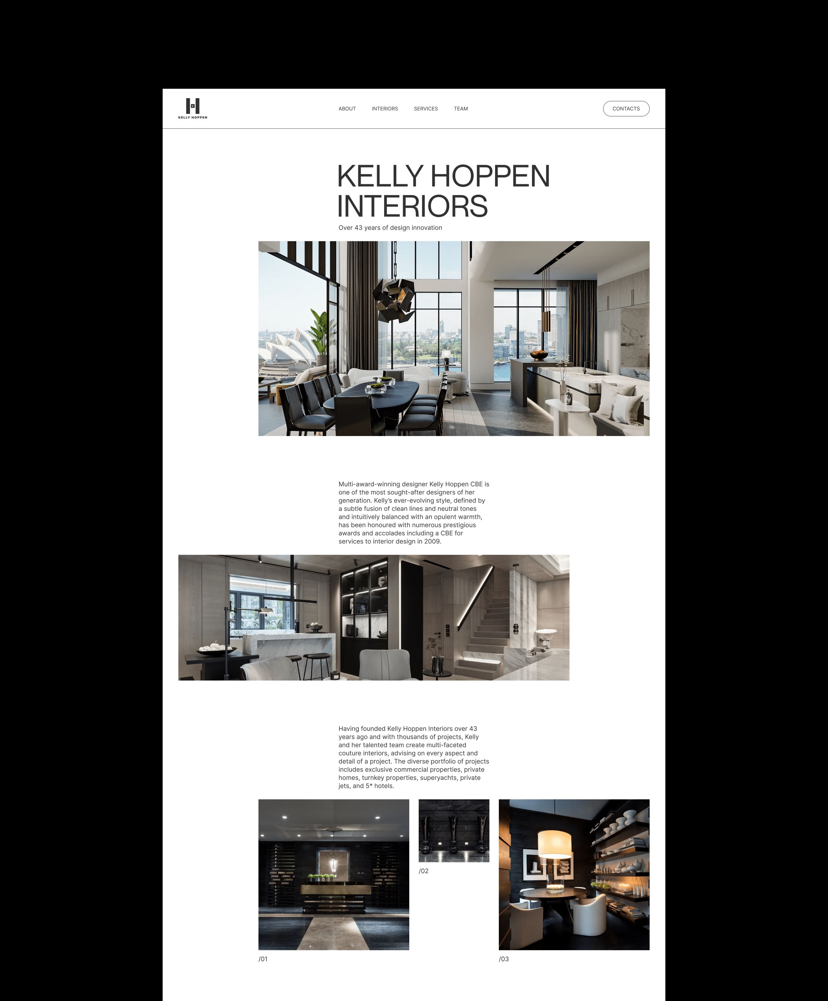 Kelly Hoppen Interiors - Corporate redesign — Изображение №2 — Интерфейсы на Dprofile