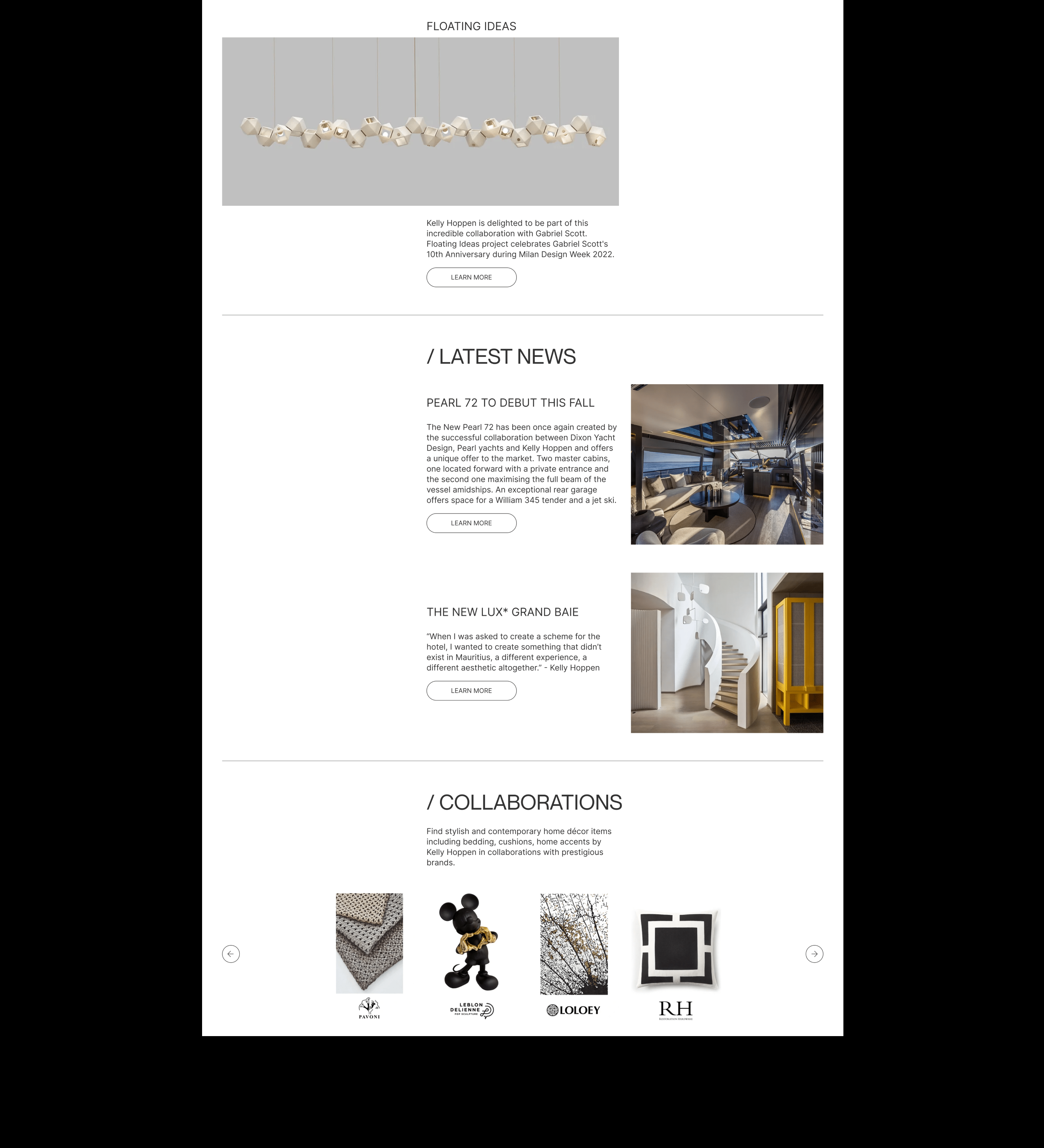 Kelly Hoppen Interiors - Corporate redesign — Изображение №9 — Интерфейсы на Dprofile