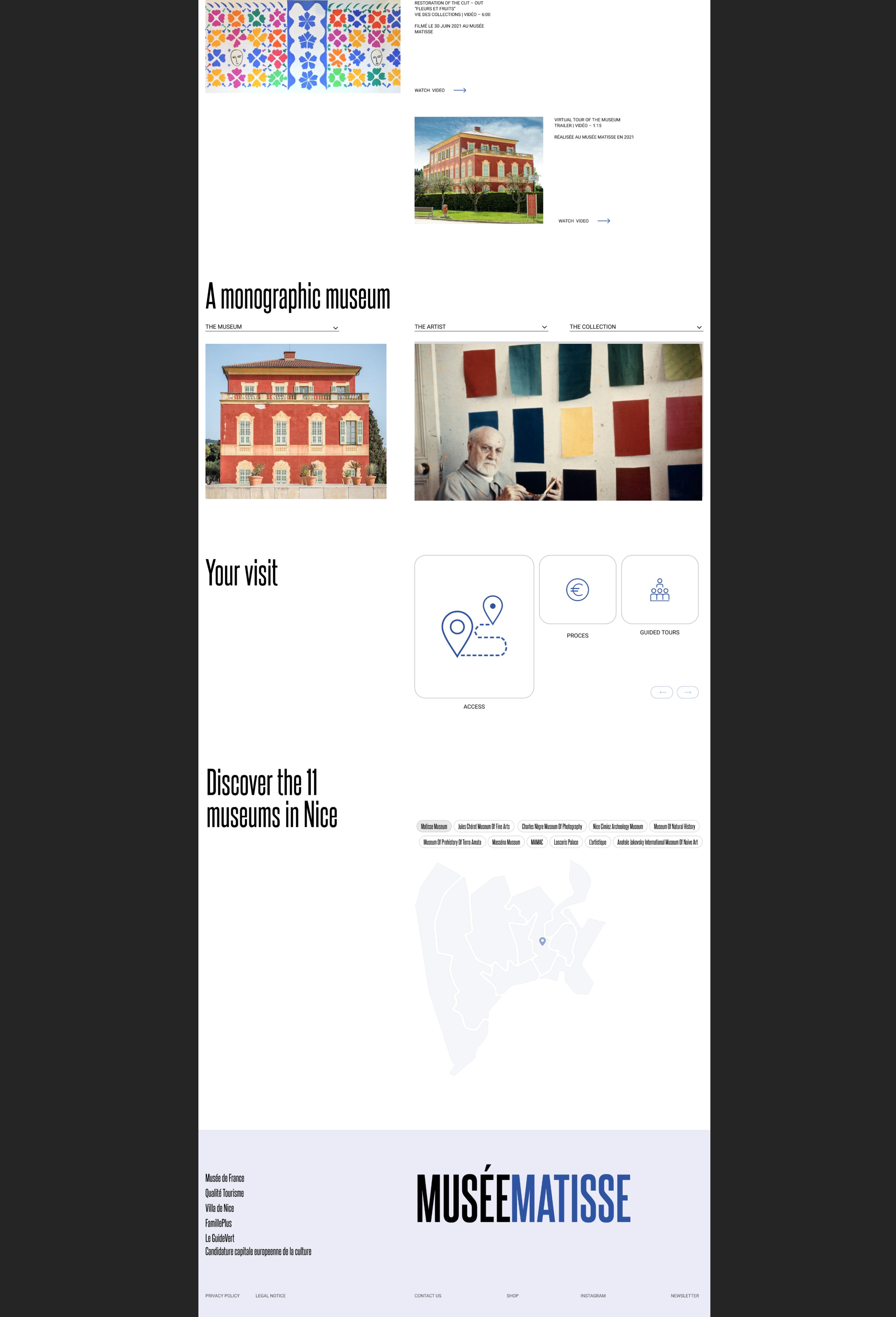 THE MATISSE MUSEUM — redesign concept — Изображение №3 — Интерфейсы, Брендинг, Анимация на Dprofile