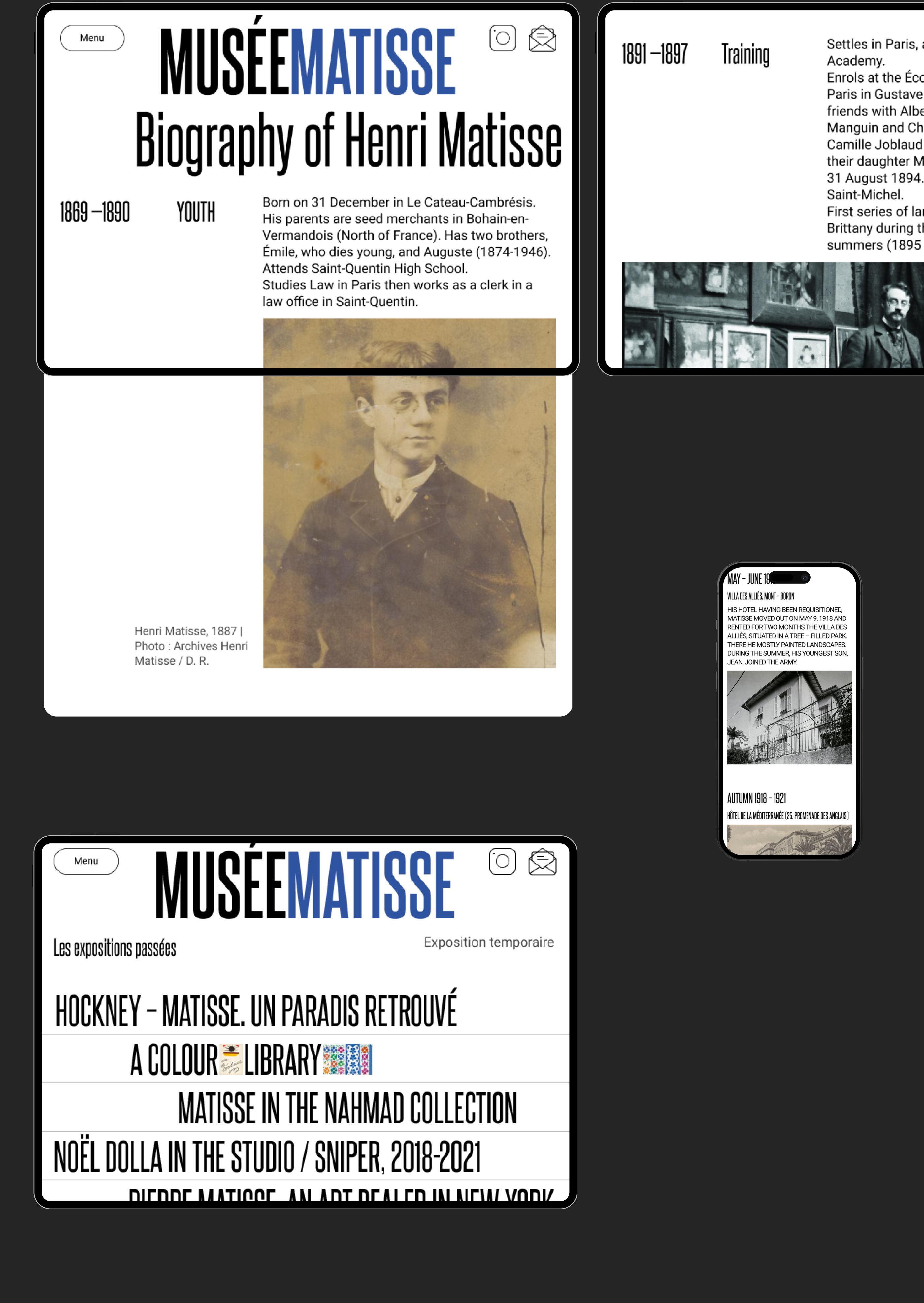 THE MATISSE MUSEUM — redesign concept — Изображение №9 — Интерфейсы, Брендинг, Анимация на Dprofile
