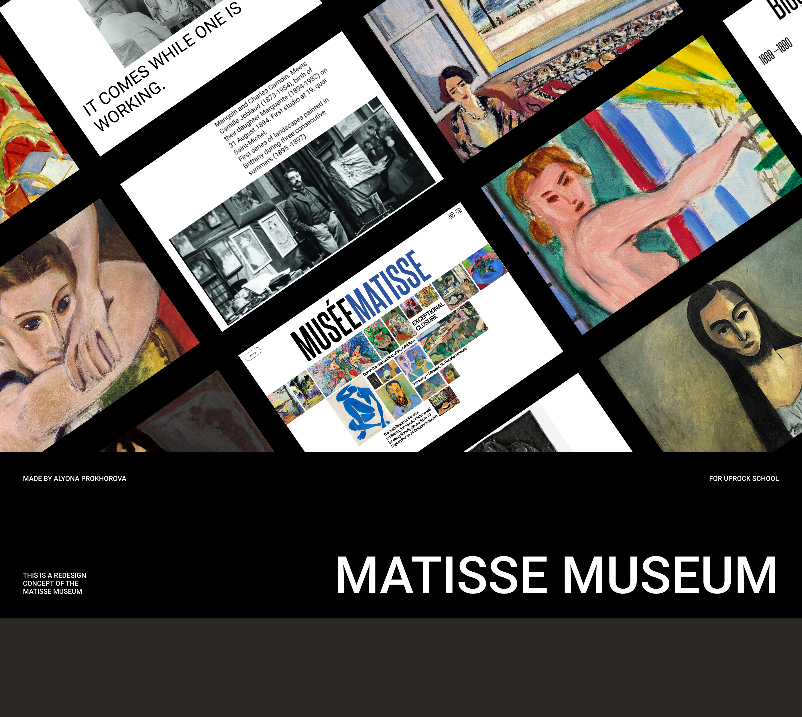 THE MATISSE MUSEUM — redesign concept — Изображение №1 — Интерфейсы, Брендинг, Анимация на Dprofile