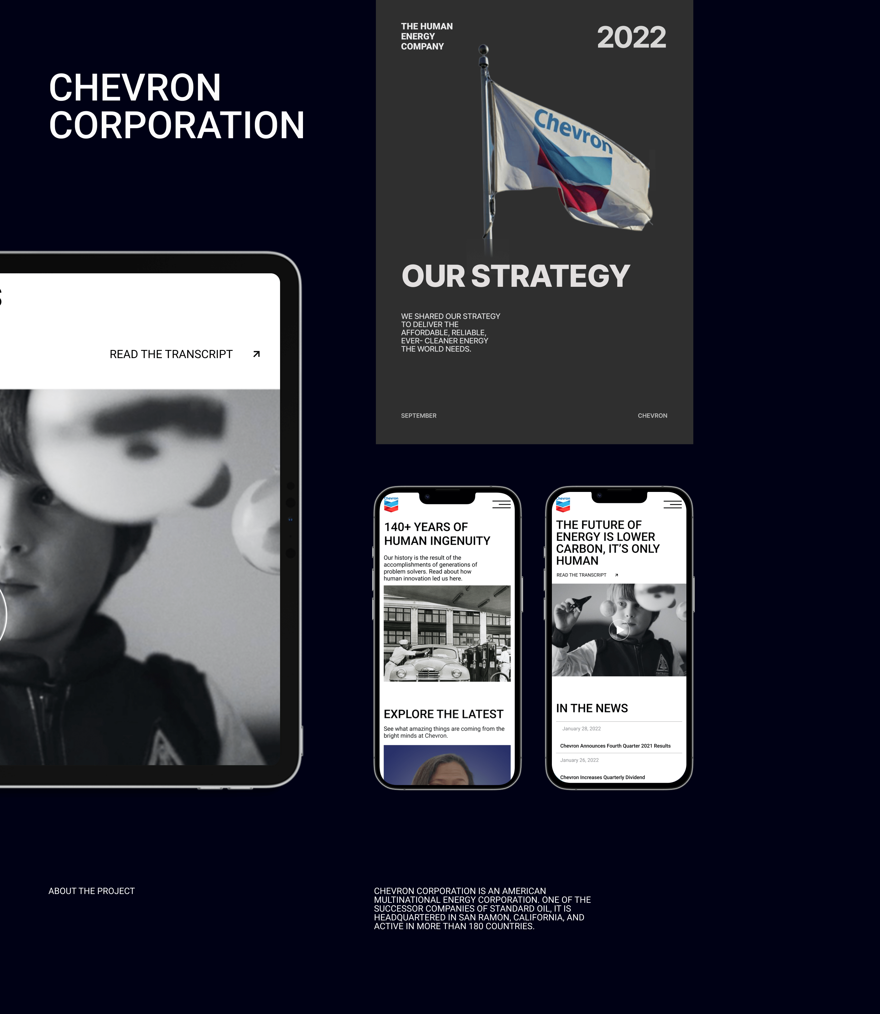 CHEVRON | Corporate website redesign — Изображение №1 — Интерфейсы, Брендинг, Анимация на Dprofile