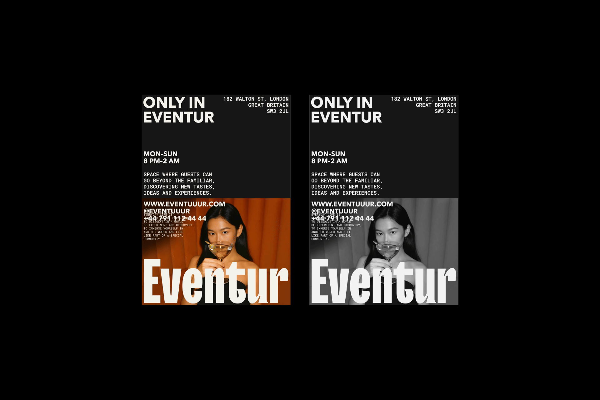 EVENTUR / АЙДЕНТИКА ДЛЯ БАРА — Изображение №13 — Брендинг, Графика на Dprofile
