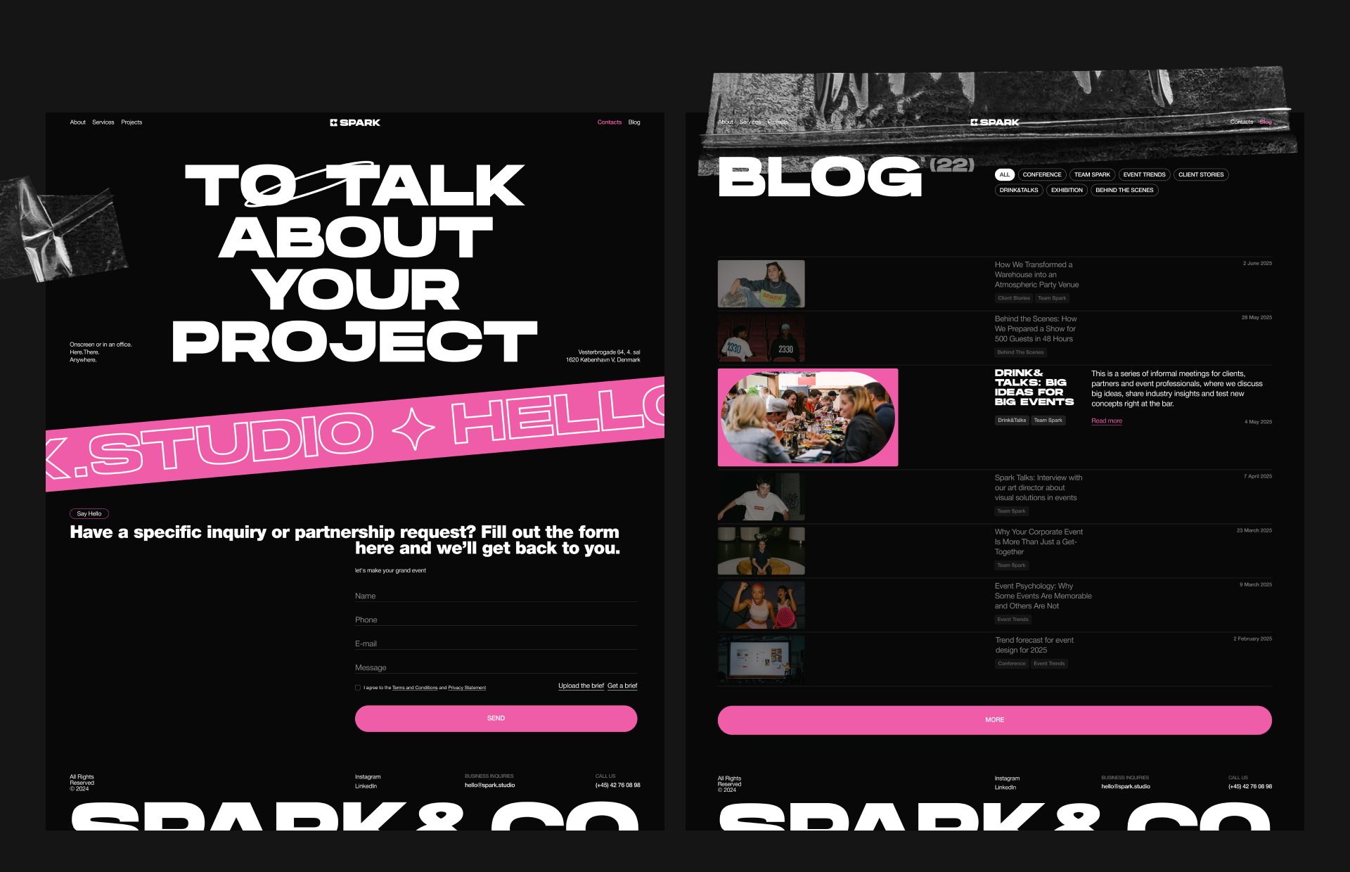 SPARK – Event Agency — Изображение №10 — Интерфейсы на Dprofile