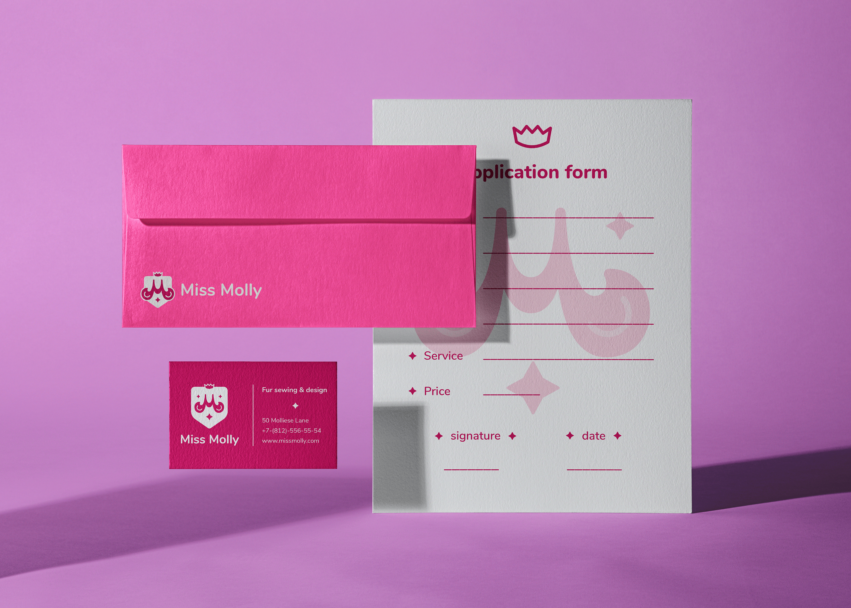 Miss Molly | Heraldic logo and branding — Изображение №2 — Брендинг, Графика на Dprofile
