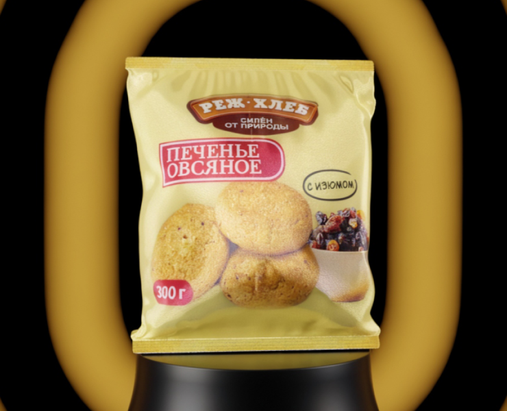 Упаковка овсяного печенья "Реж-Хлеб" — Брендинг, Иллюстрация на Dprofile