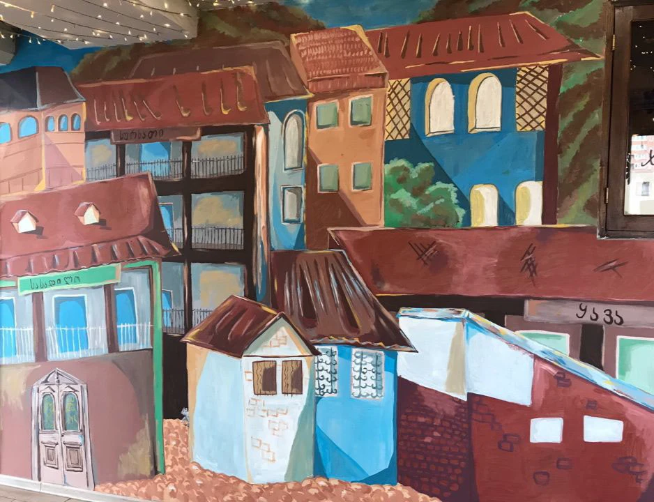 Роспись стен грузинского ресторана Аладастури — Изображение №1 — Иллюстрация, Графика на Dprofile